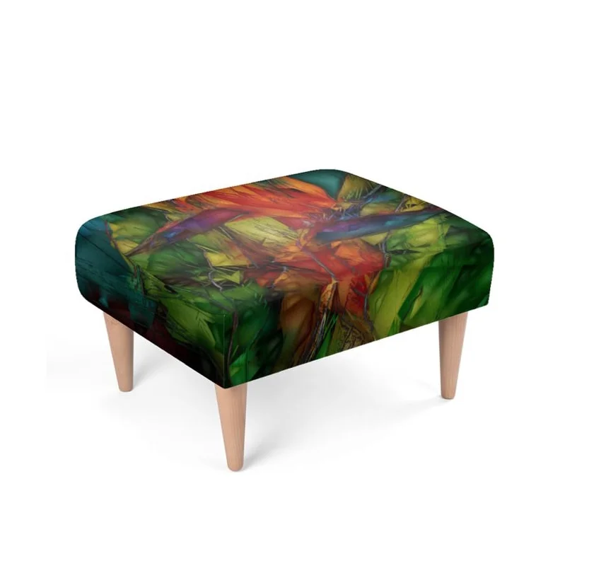 Bird of Paradise Footstool