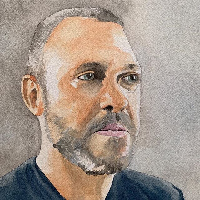 This weeks portrait @willyoungofficial - as part of the @skyarts weekly portrait, building a great artist and art community @artistoftheyear. Thank you  #dogearedportraits #watercolour #watercolor #paotw #mypaotw  #portraitart #pauseforart