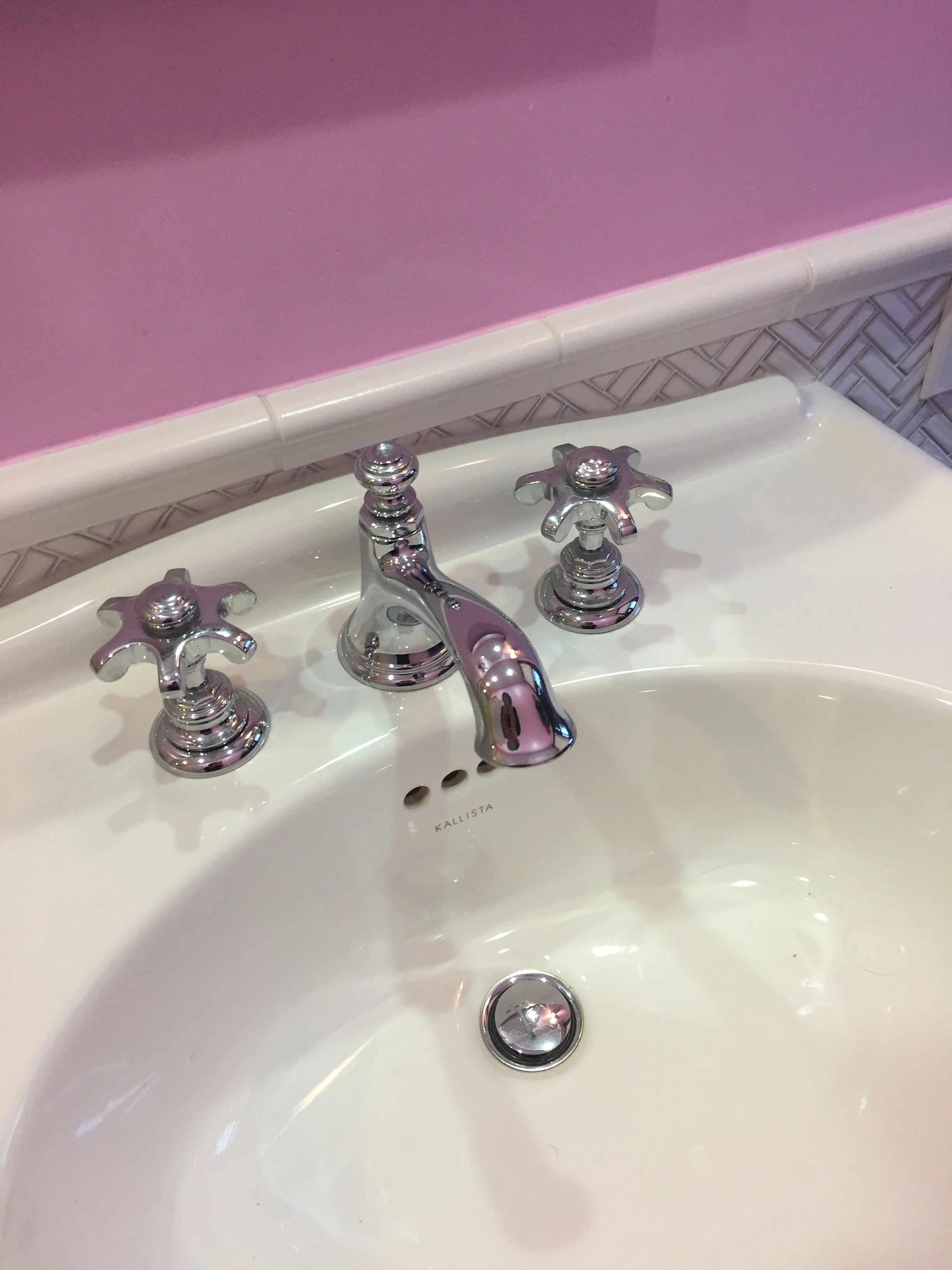 Kallista Janeway Console Sink White Porcelain Stainless Steel