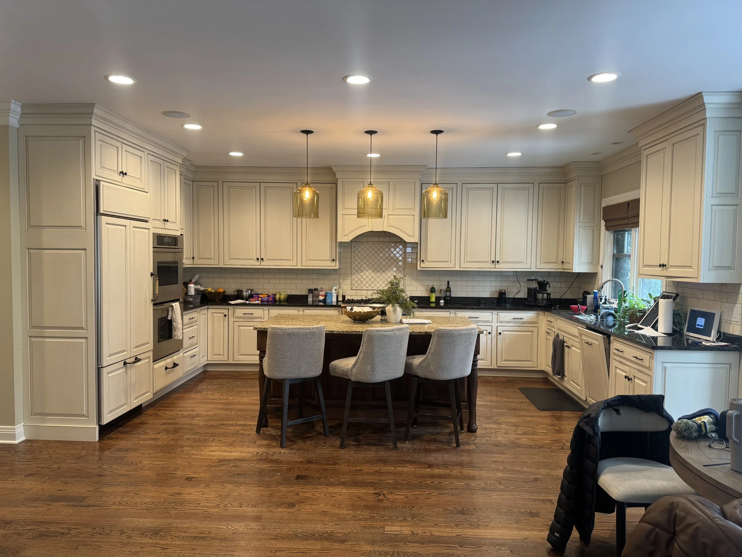 Gorgeous Complete Custom Crystal Wood Kitchen Cabinets Sub Zero Thermador Appliances Island MORE