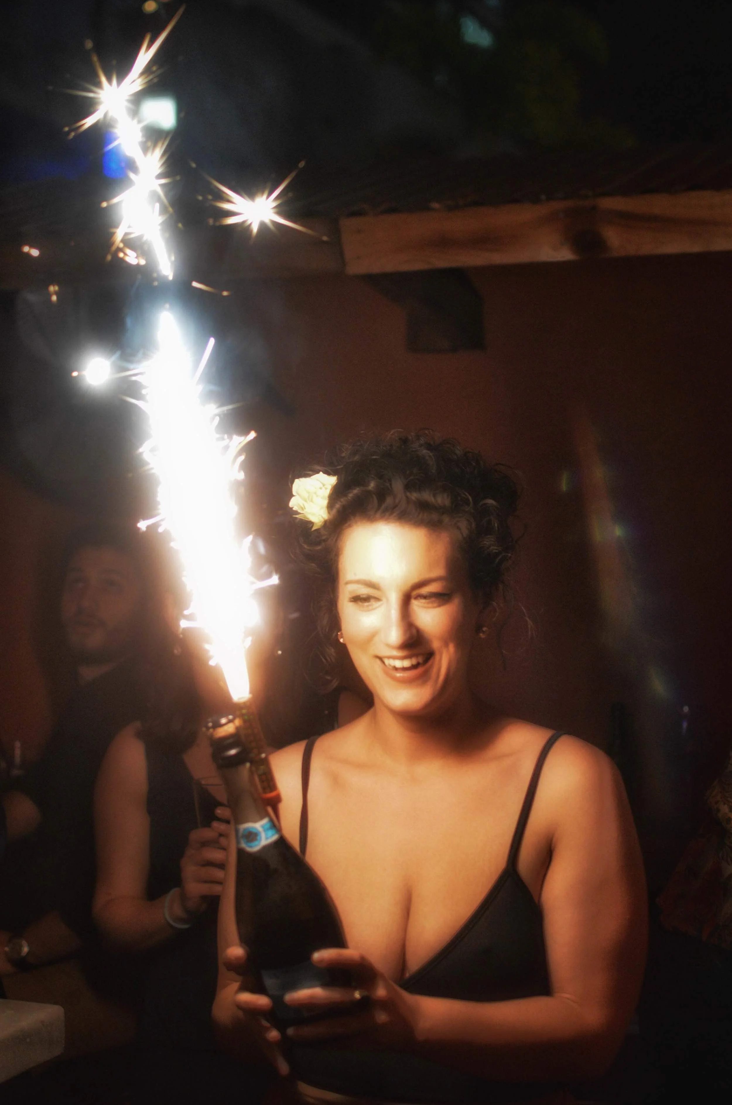 Allie with Birthday Champagne - 2016 