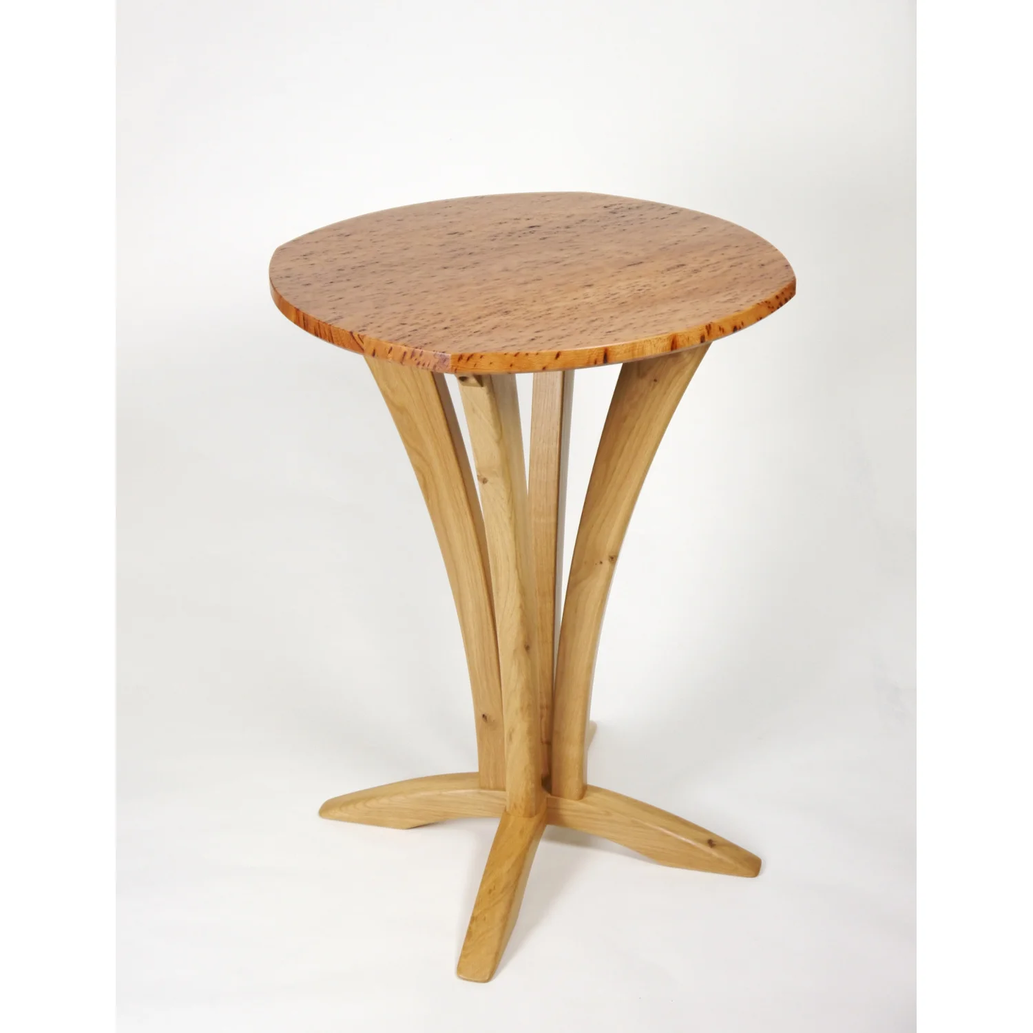 Flecky Beech Side Table by Alasdair Wallace Furniture Maker