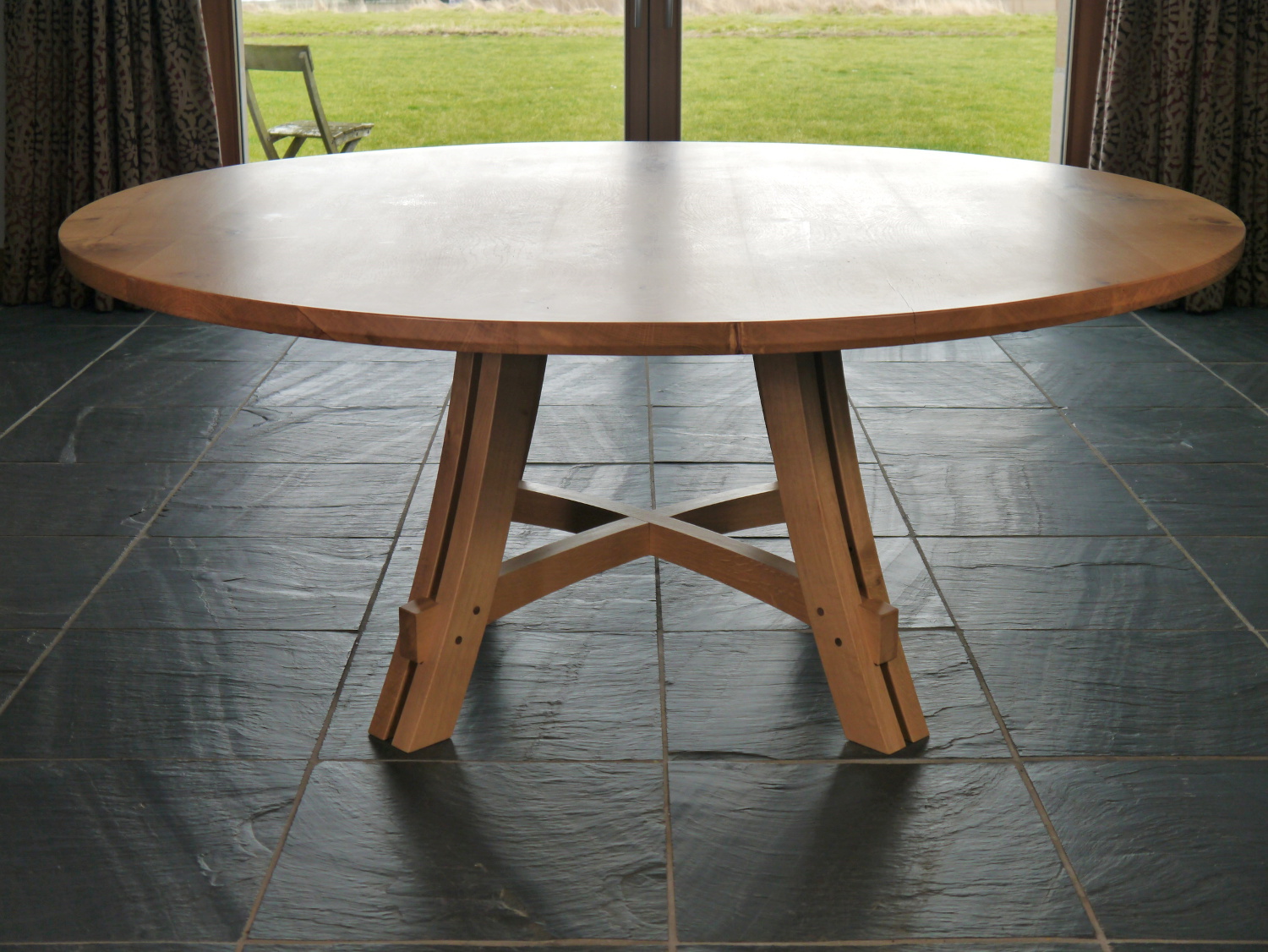 Split-leg Dining Table in Oak by Alasdair Wallace