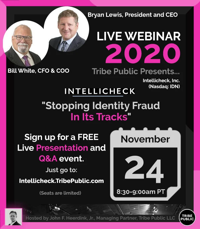 Intellicheck (NASDAQ: IDN) - Tribe Public Webinar Presentation and Q&A Event