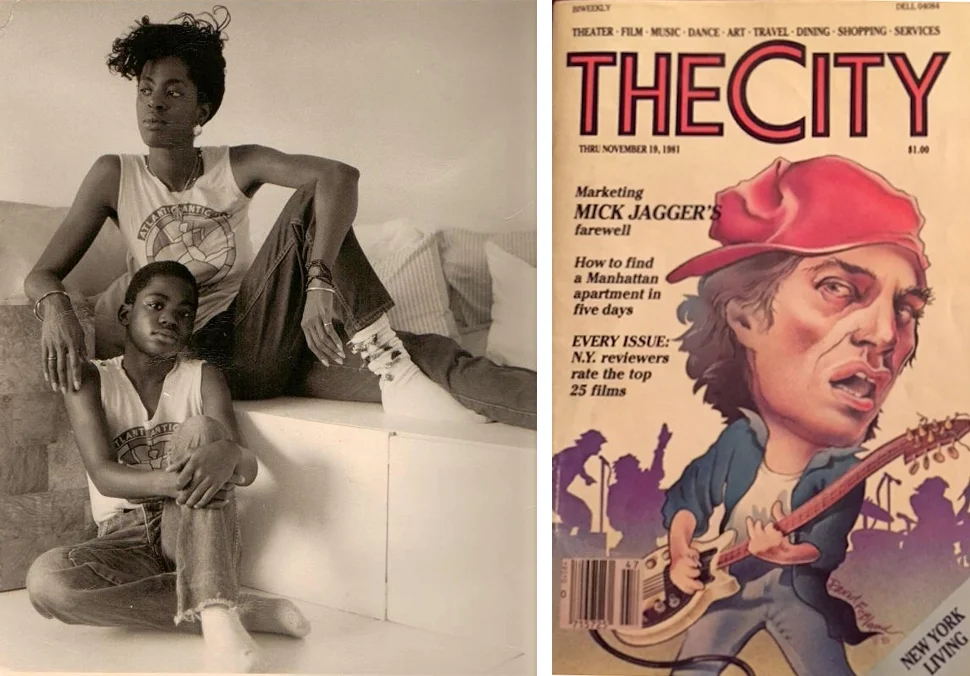 The eighties: Jelani and Sirron rock tees from perennial favorite Brooklyn festival, Atlantic Antic. Her third magazine gig was on a short-lived guide to life in "The City.."