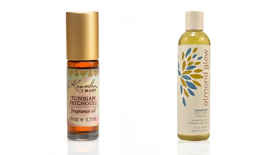 Tunisian Patchouli (left) and Almond Glow (right)
