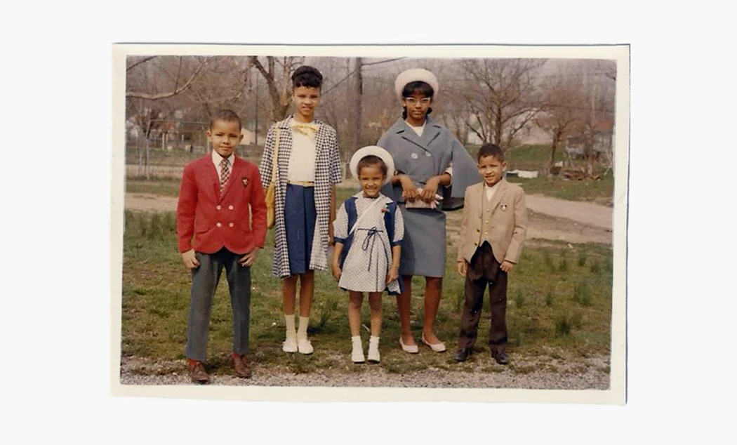 The Greene siblings: (from left) future engineer/city planner, Paul; future blind rehabilitation therapist, Jan; future anesthesiologist, Brenda; future radiologist, Judy, and always artist/musician Jimmy. Photo courtesy of Judy L. Greene.