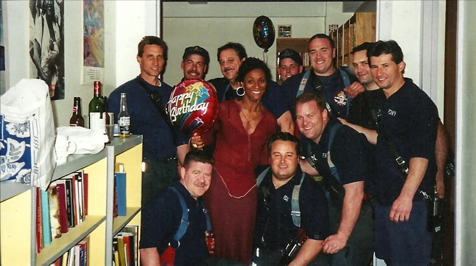 Celebrating her birthday with the brave firefighters of Engine 280/Ladder 132 in Brooklyn.