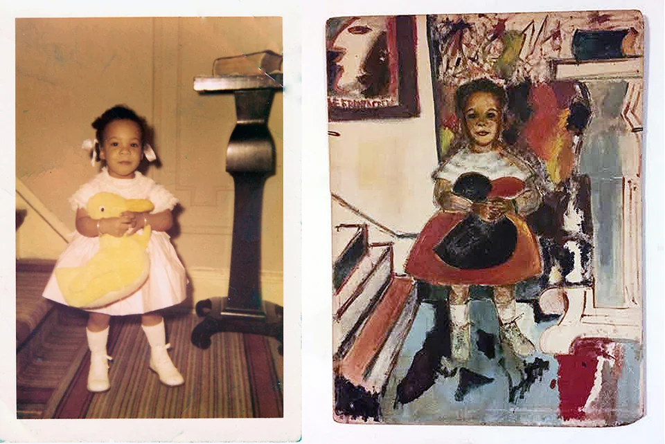 Several framed paintings and drawings by her father adorn the walls of Cassandra’s home, including the one above, inspired by her photograph. Photos courtesy of Cassandra Bromfield.