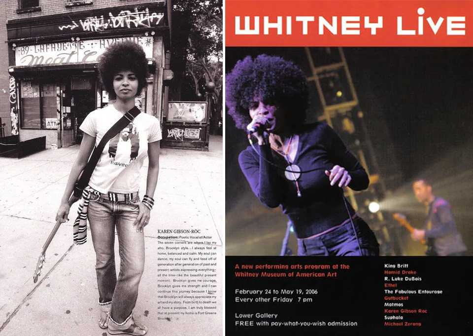 Her fabulous ‘fro: in TRACE magazine feature; and on the promotional material for Whitney Live.