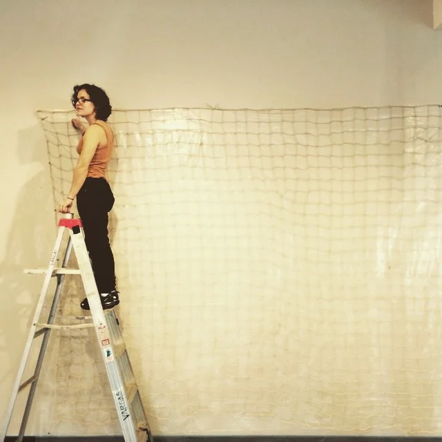Once finished, the net meausred 10 ft wide by 18ft long