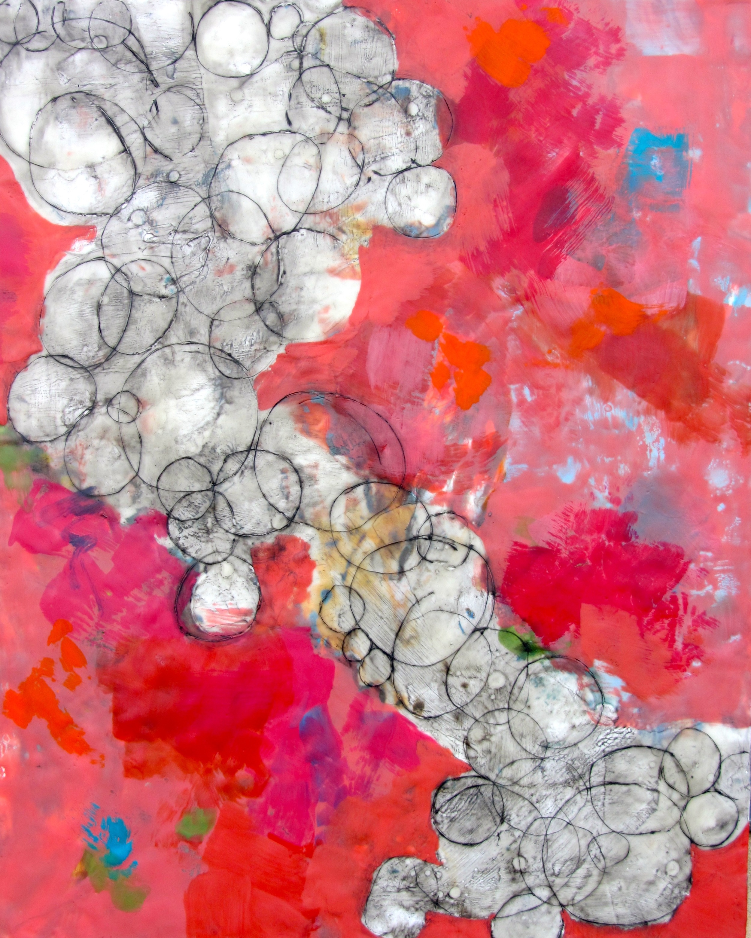 Circles , Encaustic, 30" x 24", $900.