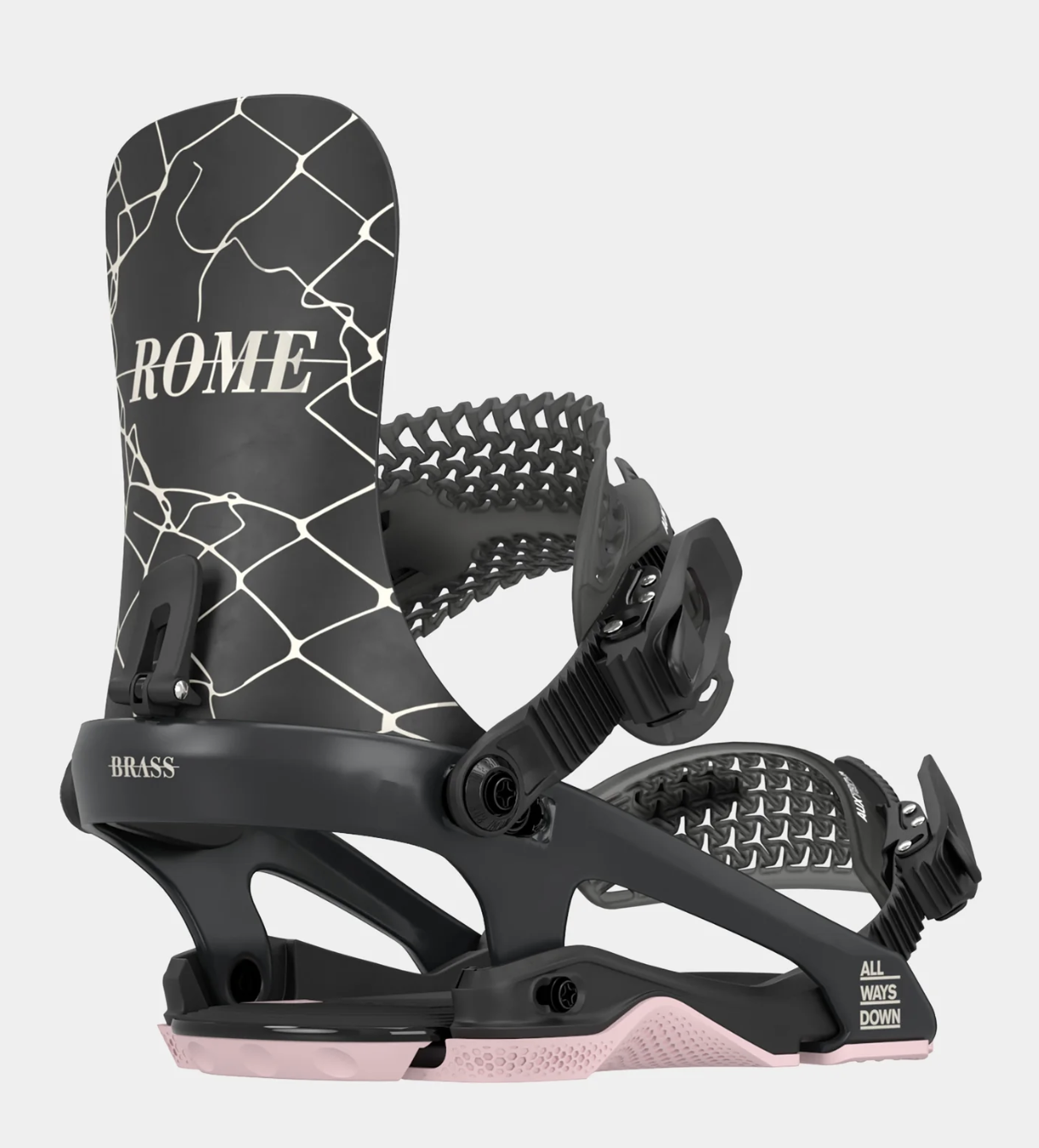 Rome Brass Women's Snowboard Bindings 2025 (Black)
