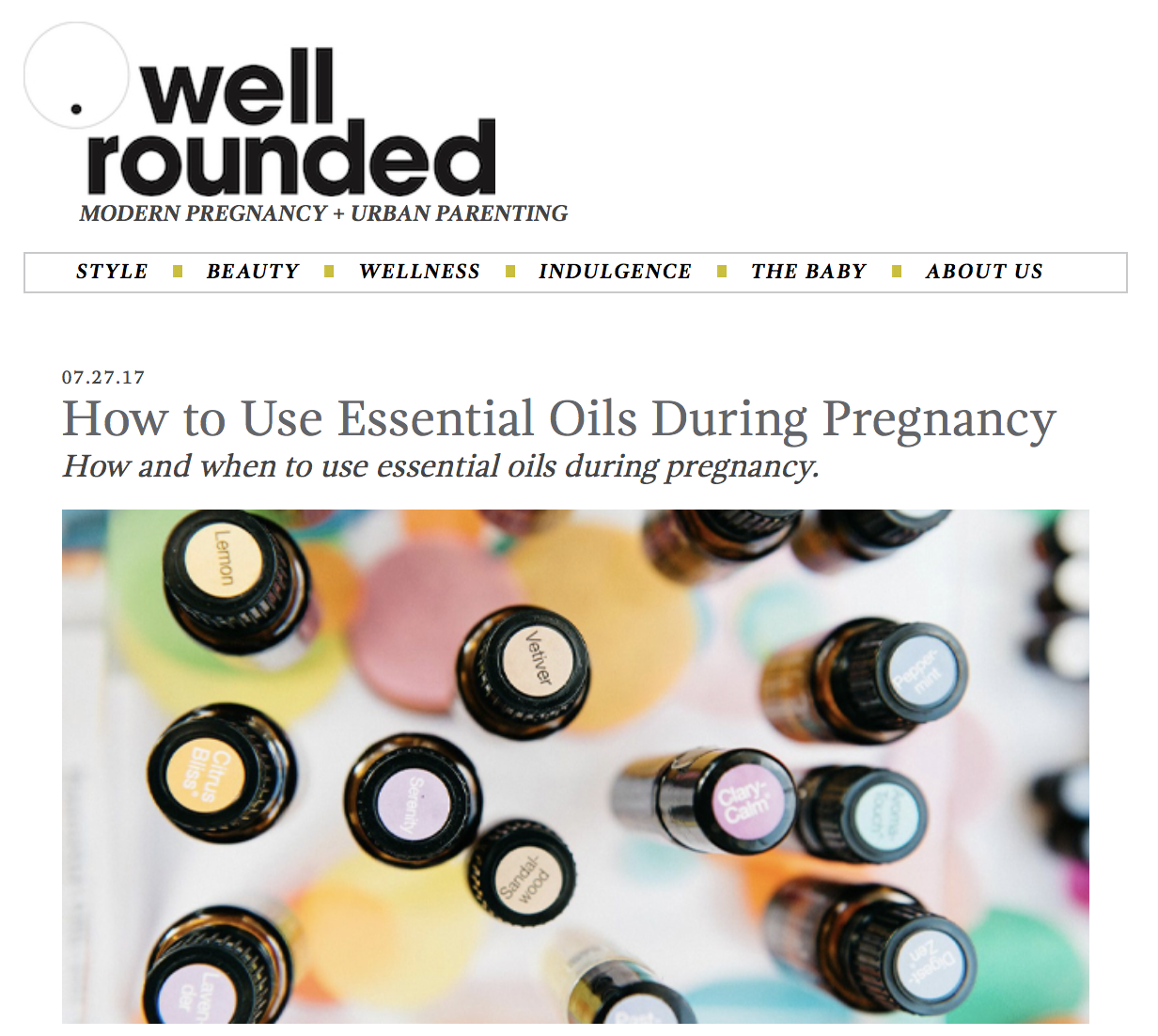 Essential Oils during pregnancy