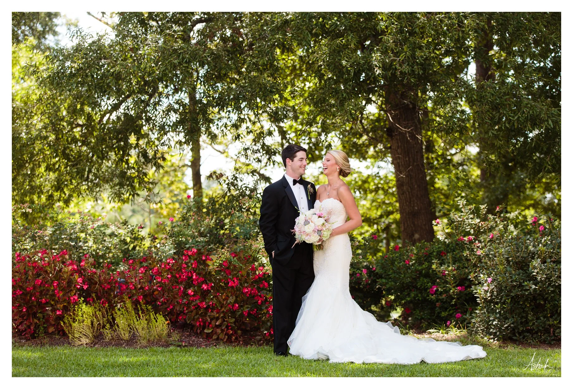 Bride & Groom share a laugh - - Macon Wedding Photographer