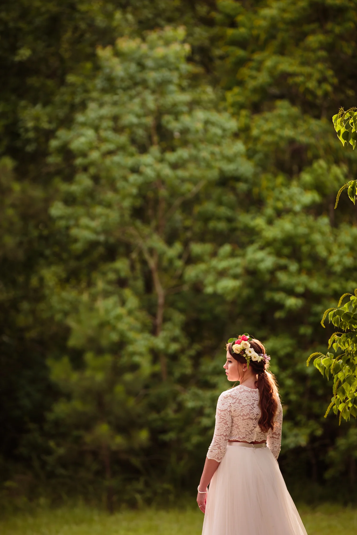 Bride With Floral Crown - Ashah Photography Macon