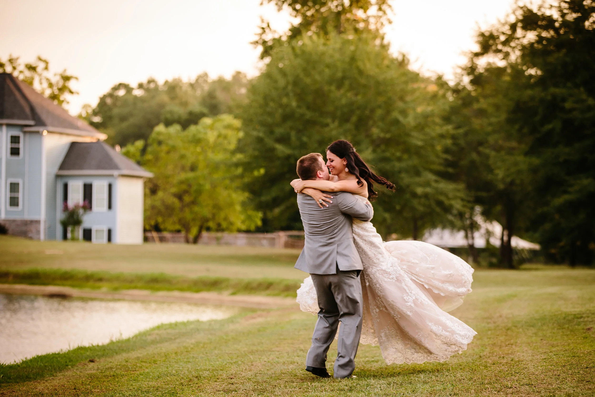 Loving Twirl - Lakeside Wedding Photographer