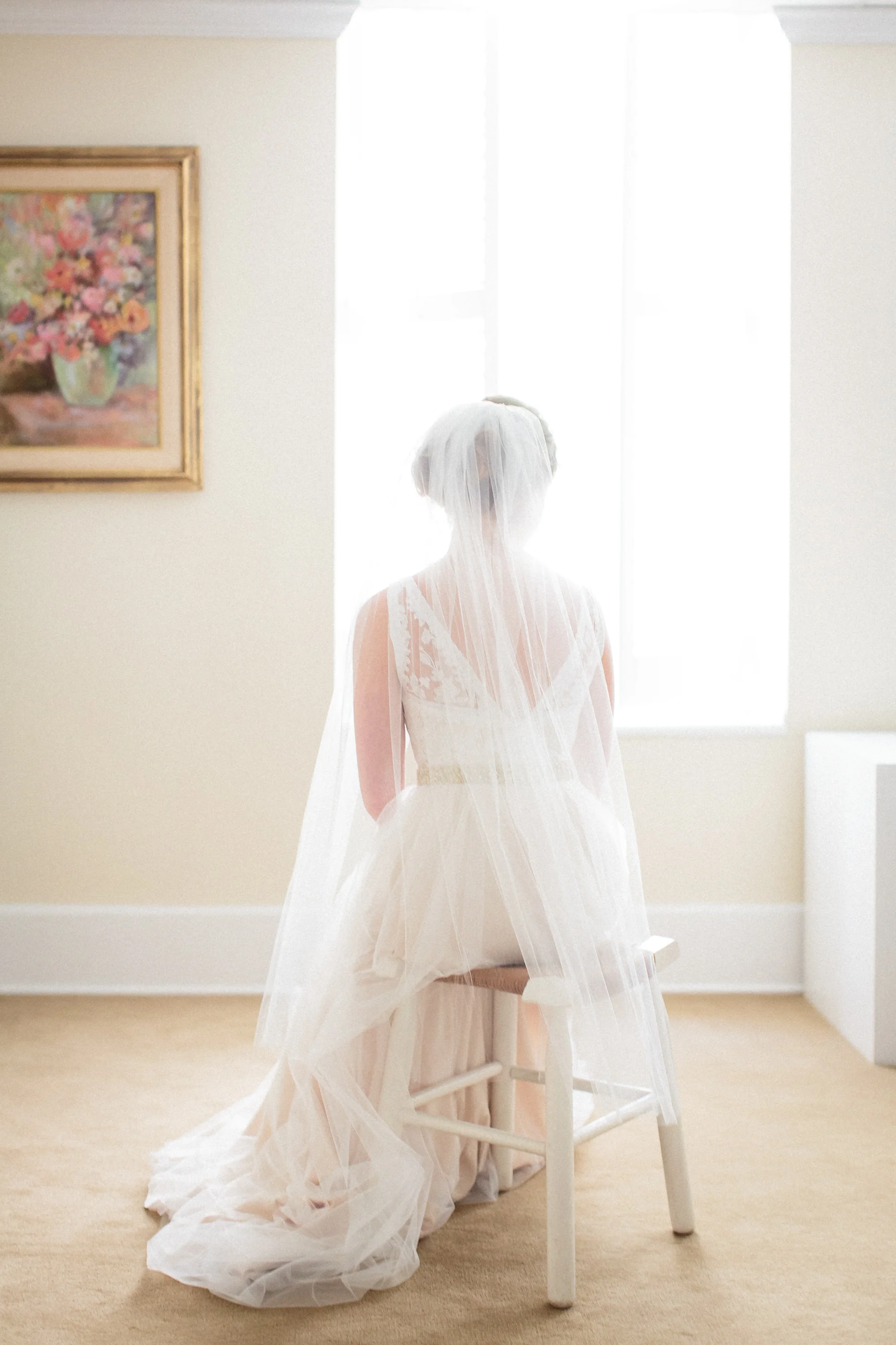 Bride Sitting By the Window - Macon Photographer