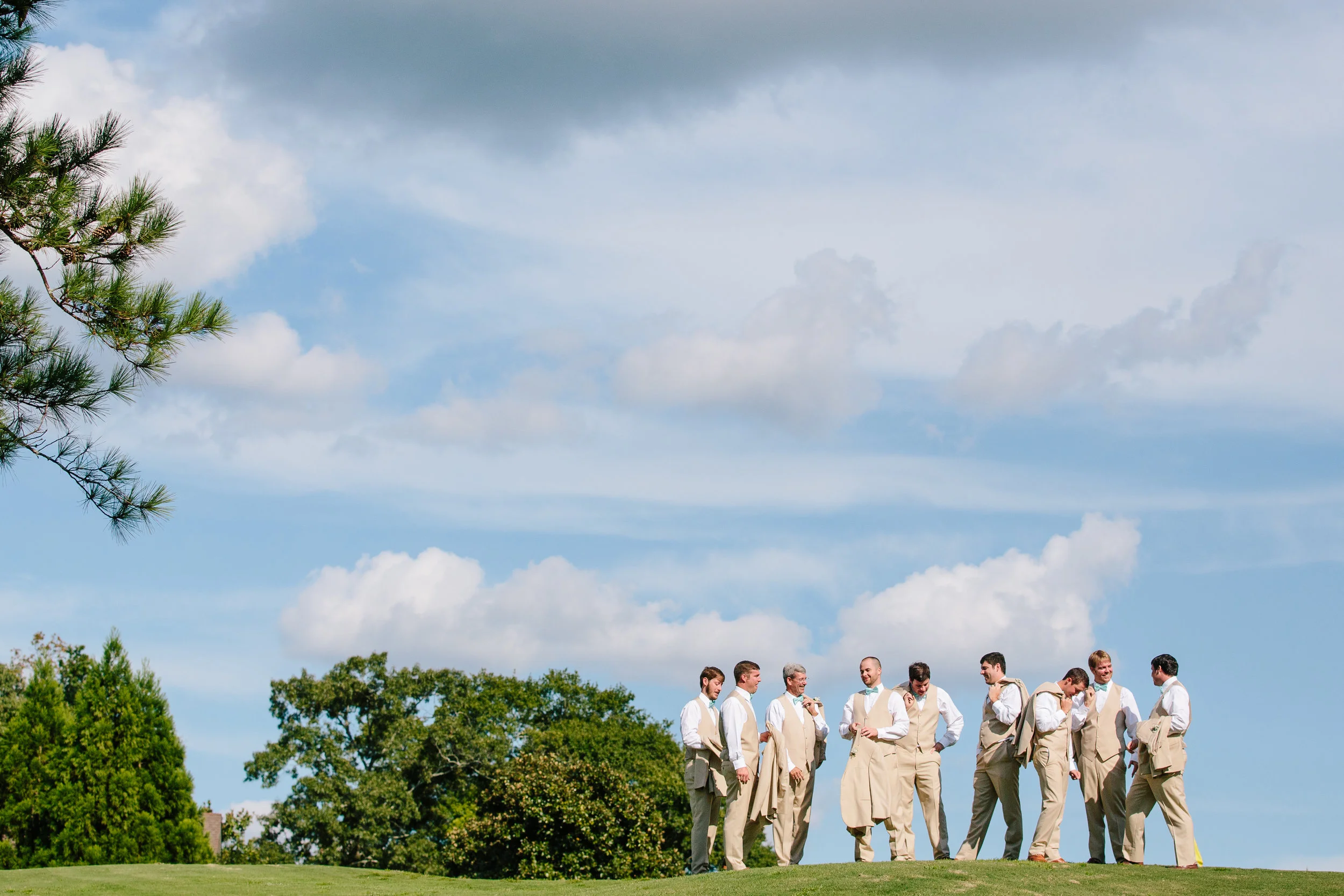 Groomsmen on Hill