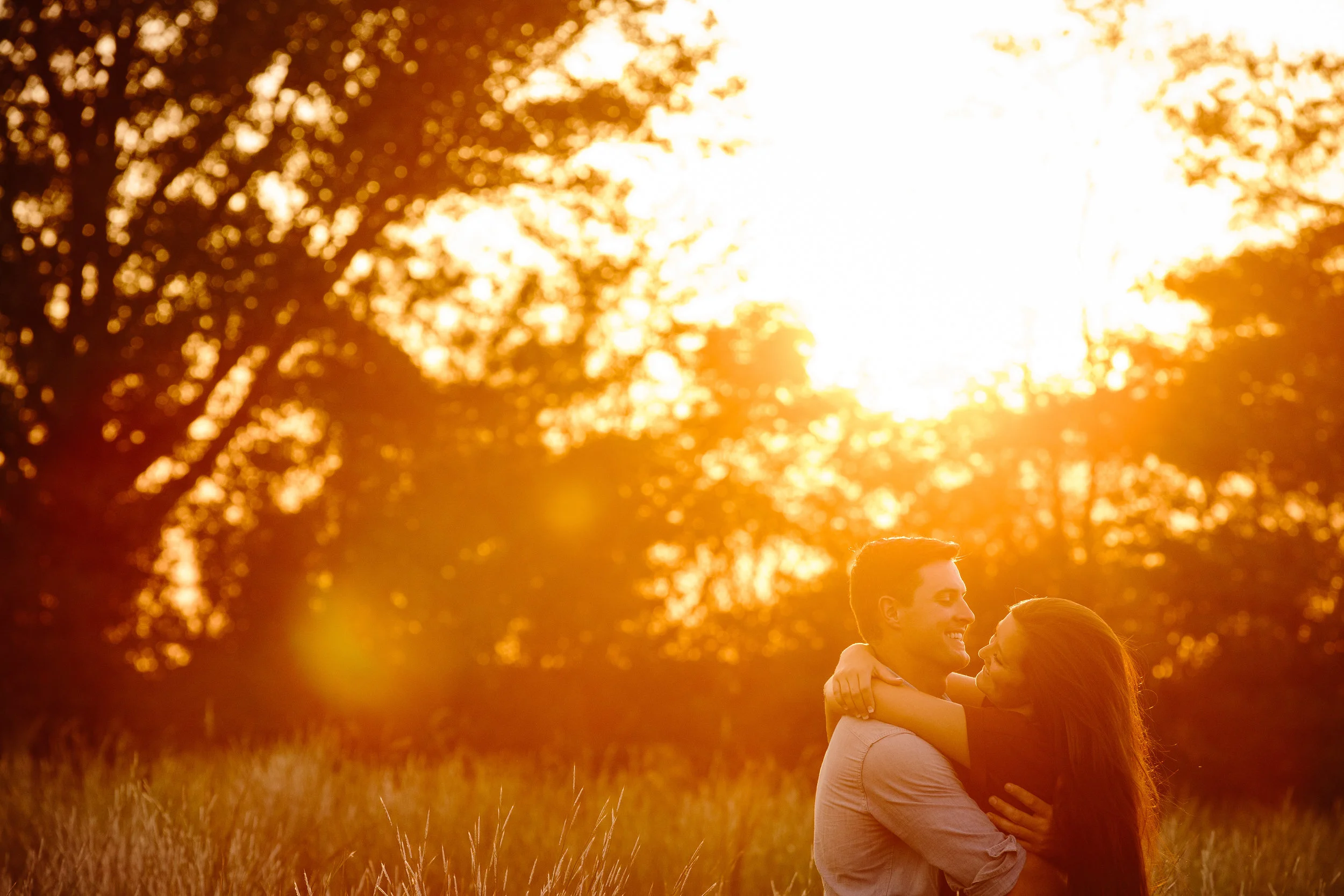 Golden Hour Engagement Portrait - Photographer in Macon