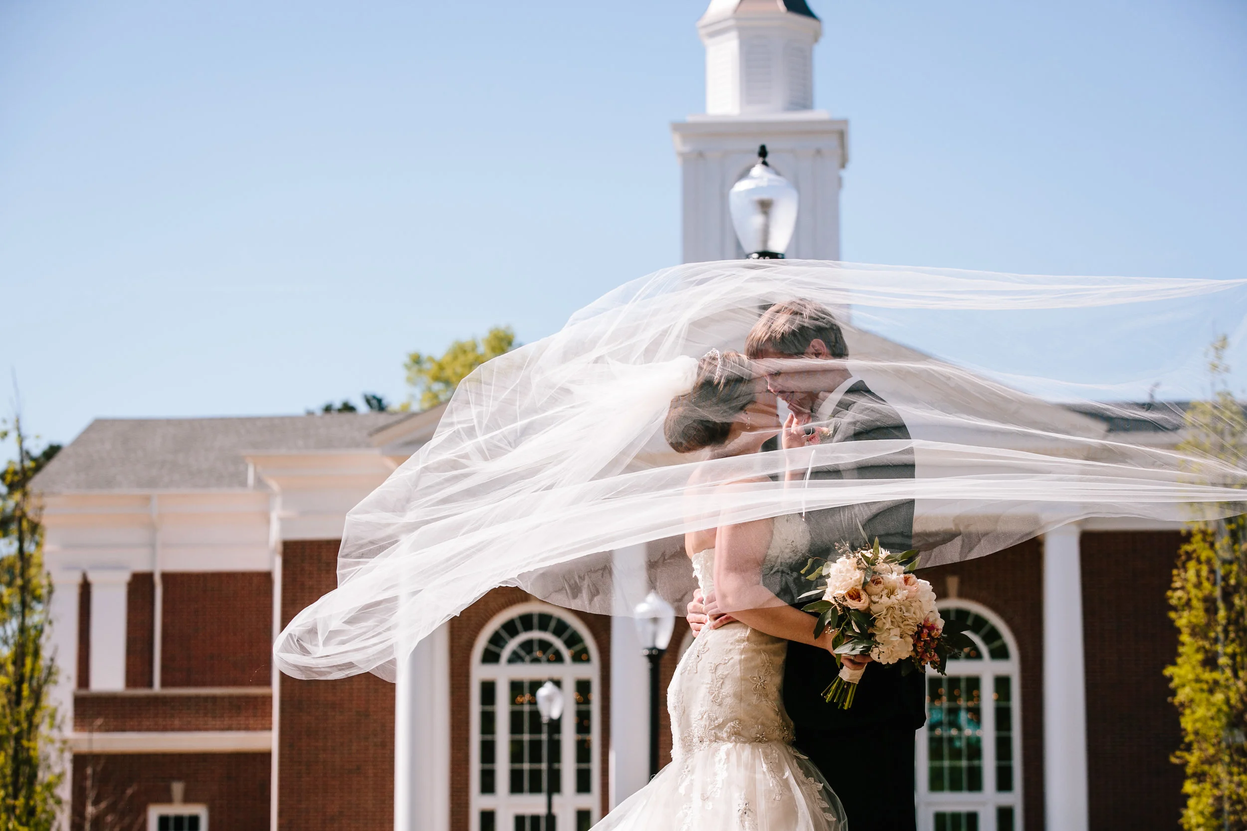 Swirling Veil & A Kiss - Ashah Photography