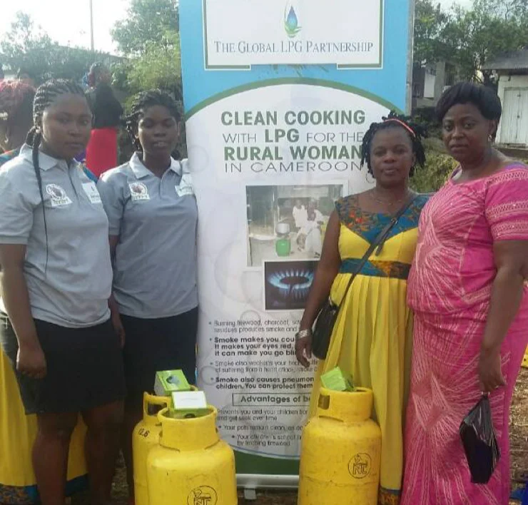 GLPGP sharing health benefits of LPG with women in Limbe, Cameroon on the International Day of the Rural Woman.