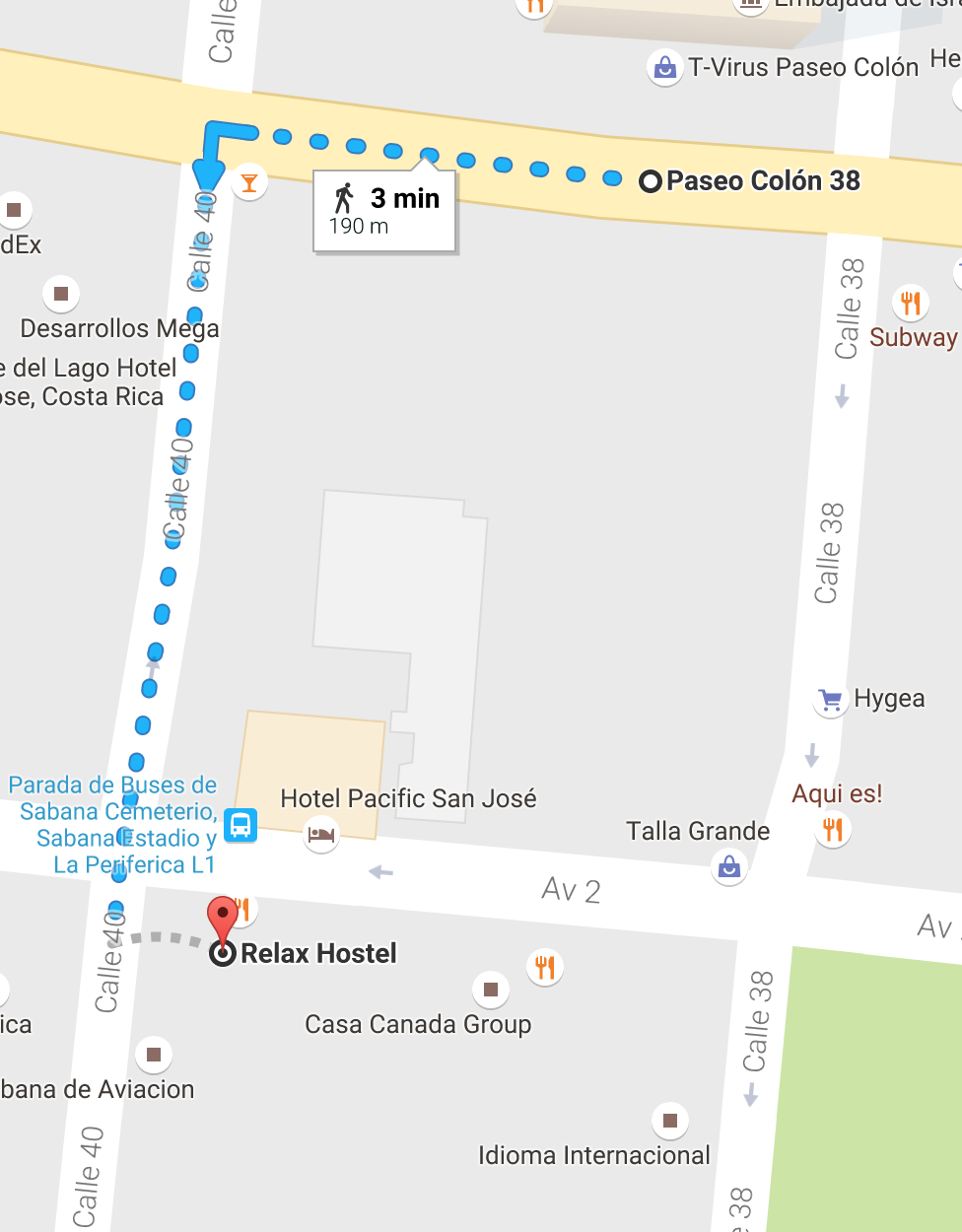 CAMINE AL OESTE A LA CALLE 40, DOBLE A LA IZQUIERDA Y BAJE UNA CUADRA