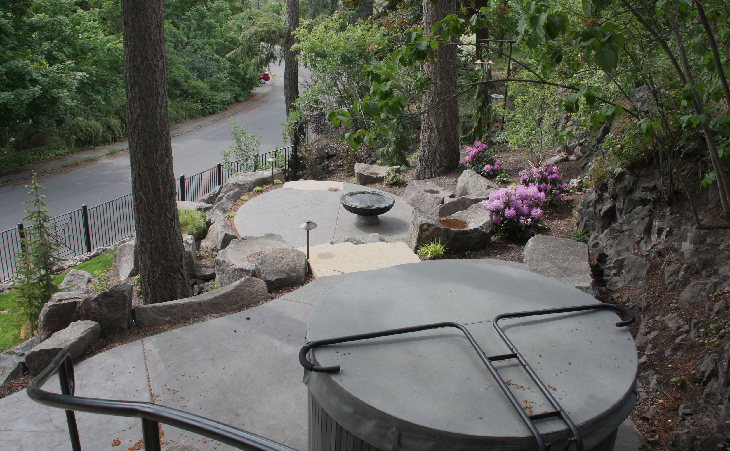 spokane hot tub landscaping