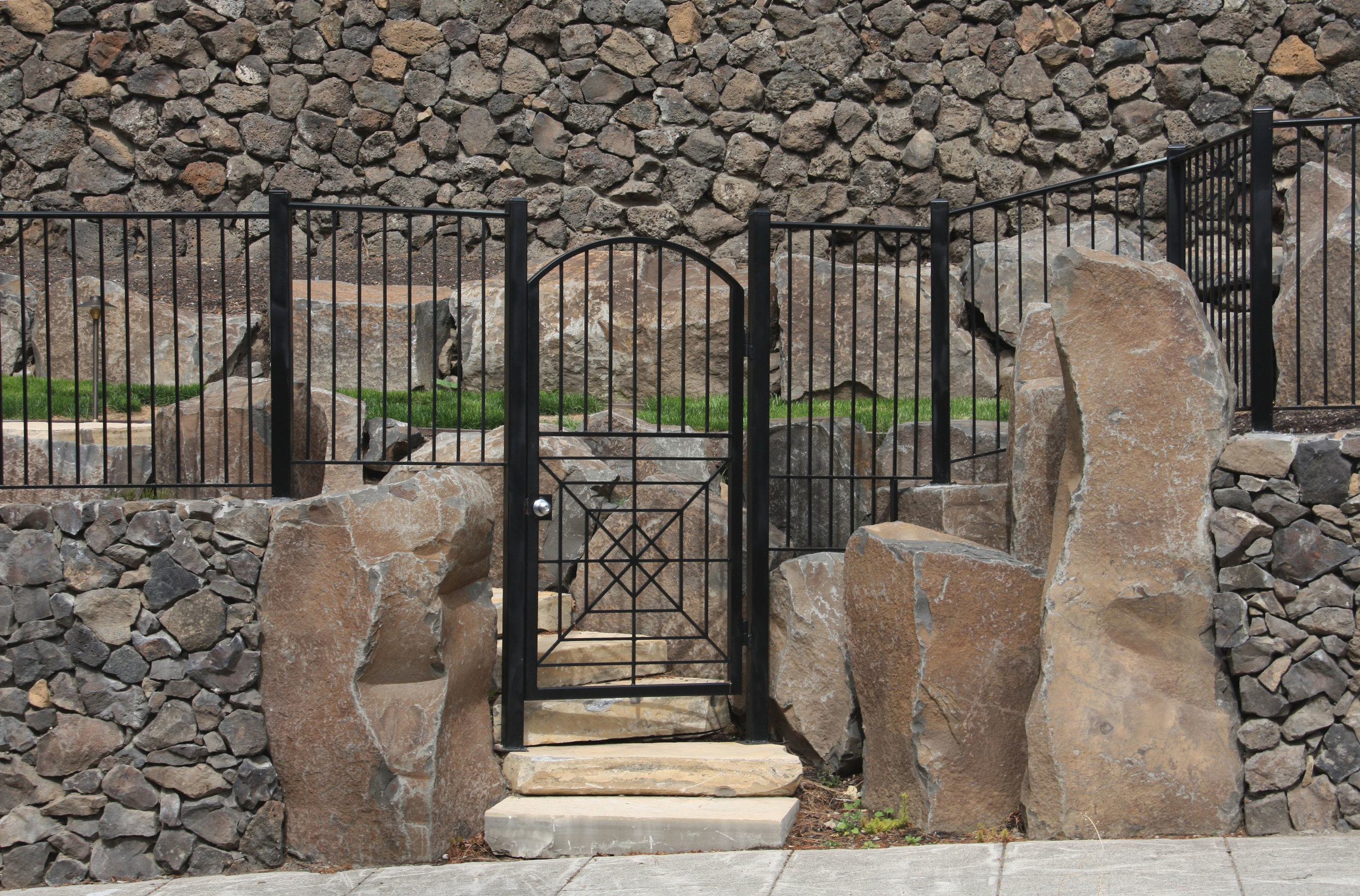 basalt column entryway 