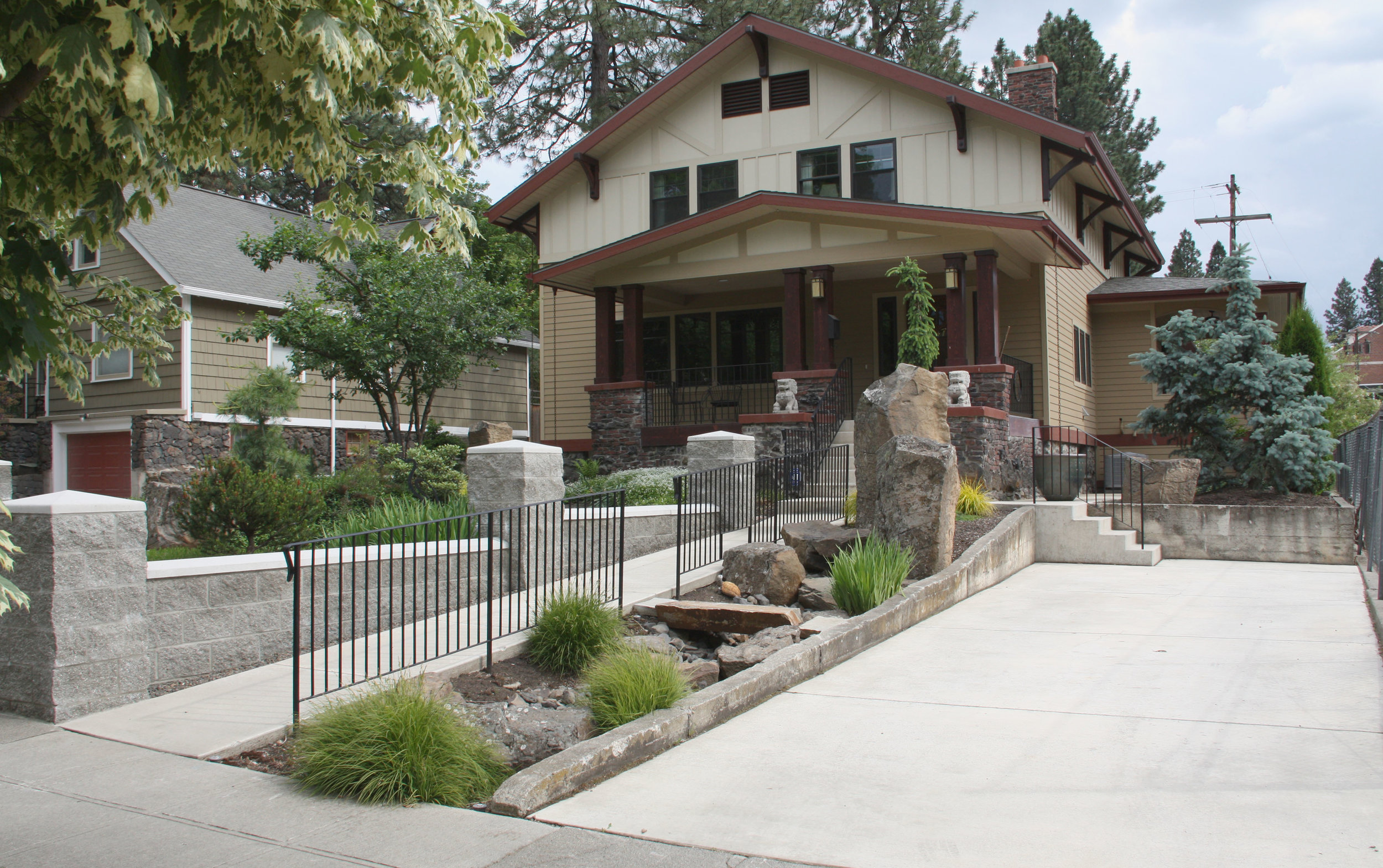 dry creekbed northwest landscaping