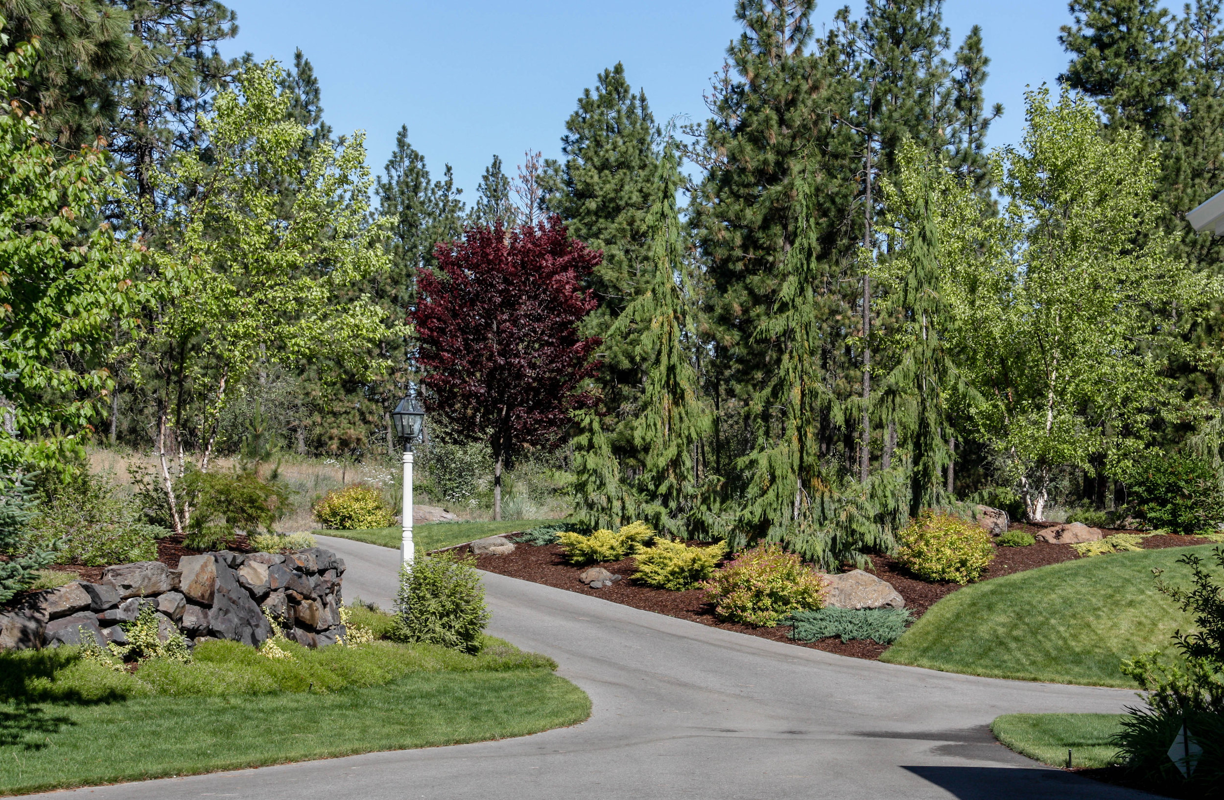 northwest driveway landscaping spokane ridge at hangman