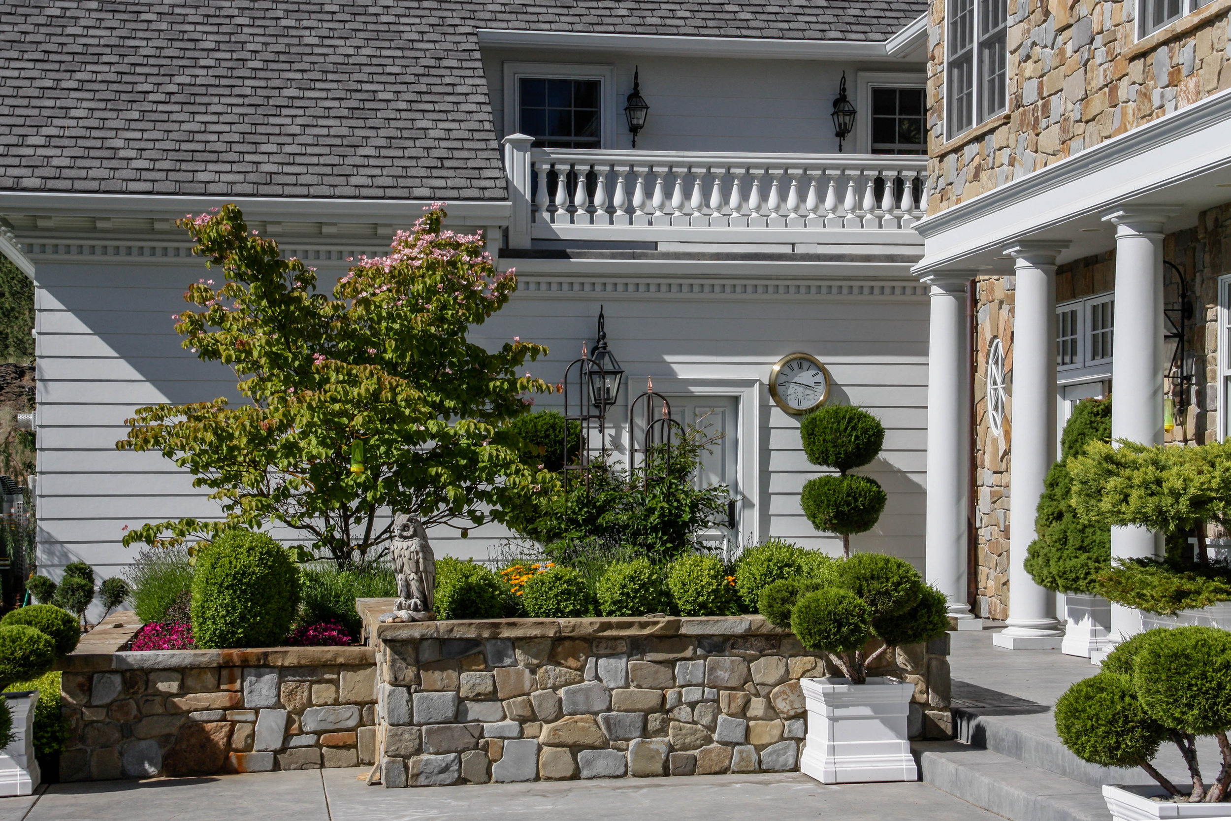 stone raised planter beds spokane landscaping