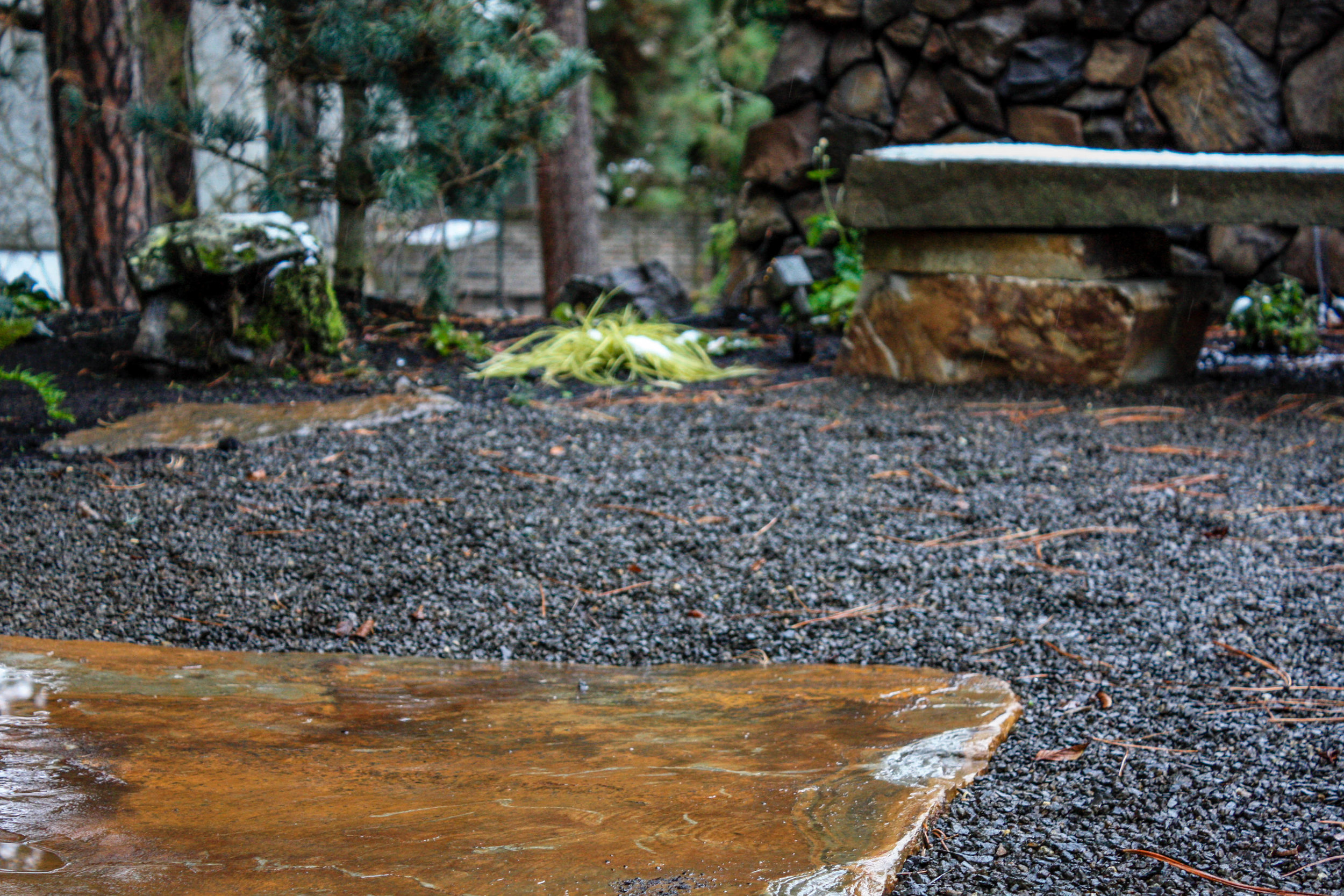 spokane south hill japanese inspired gravel patio