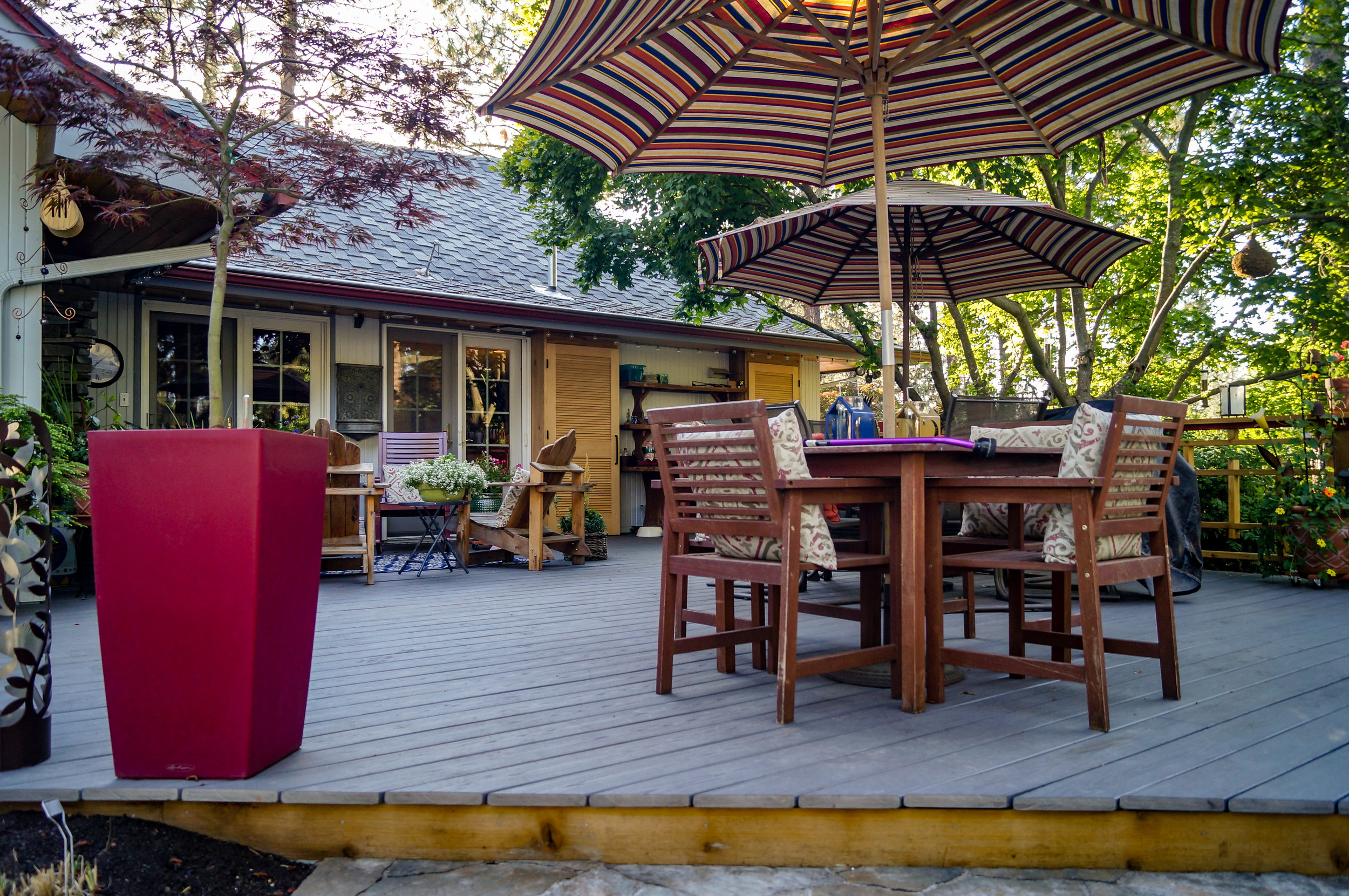 azek pvc decking for mid century ranch landscape in spokane