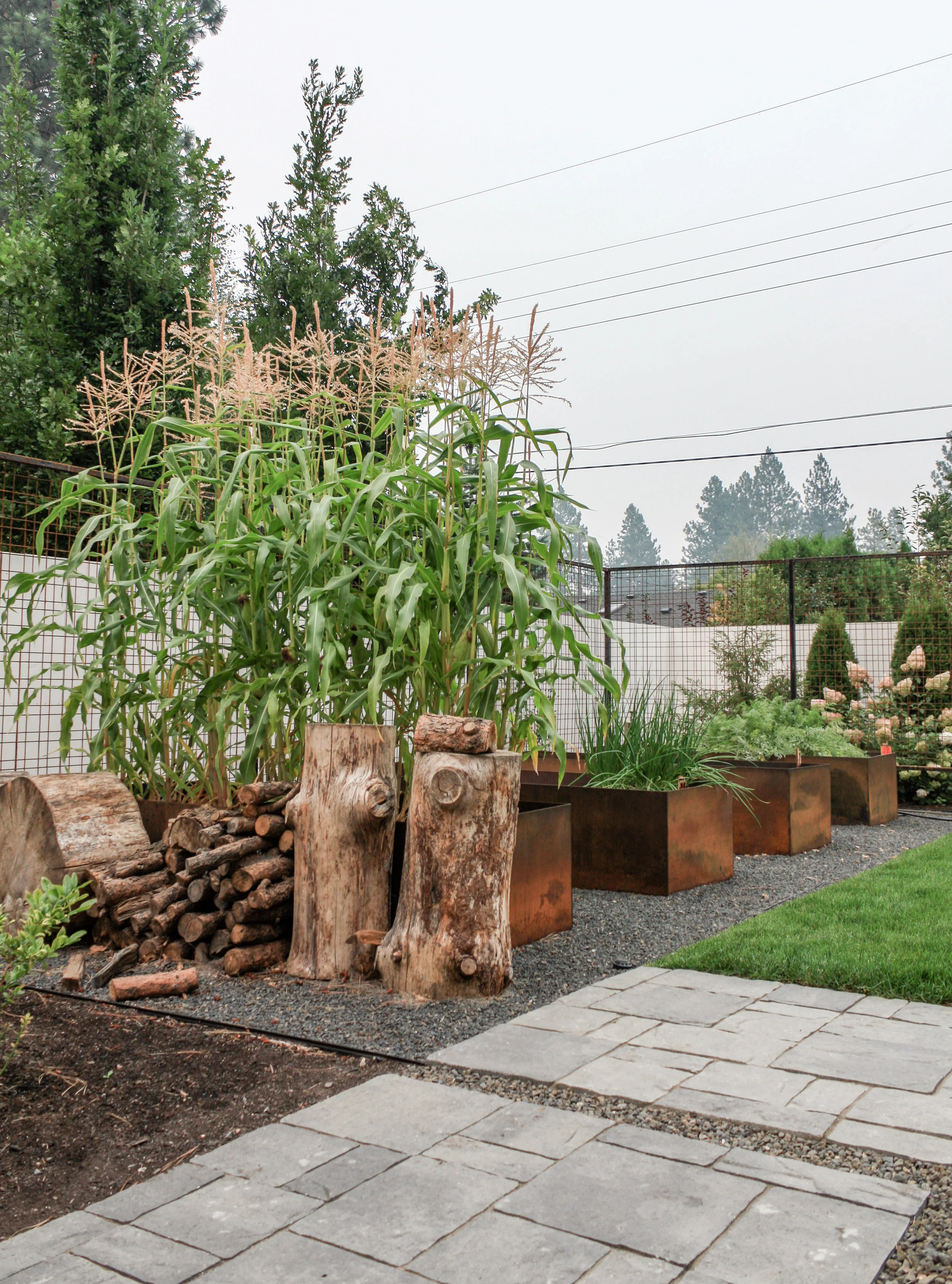 corten steel garden boxes in spokane