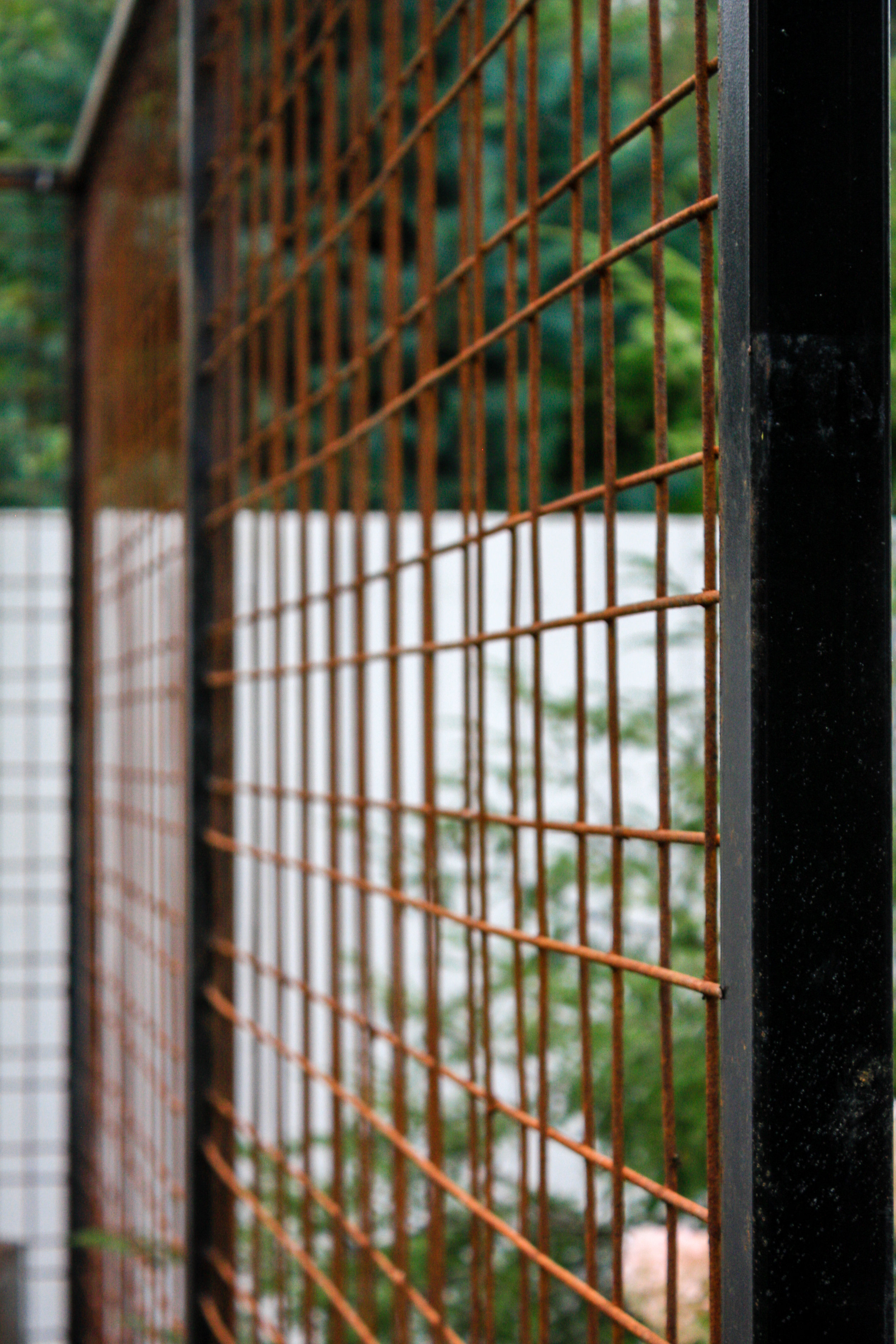 decorative rusted metal screen