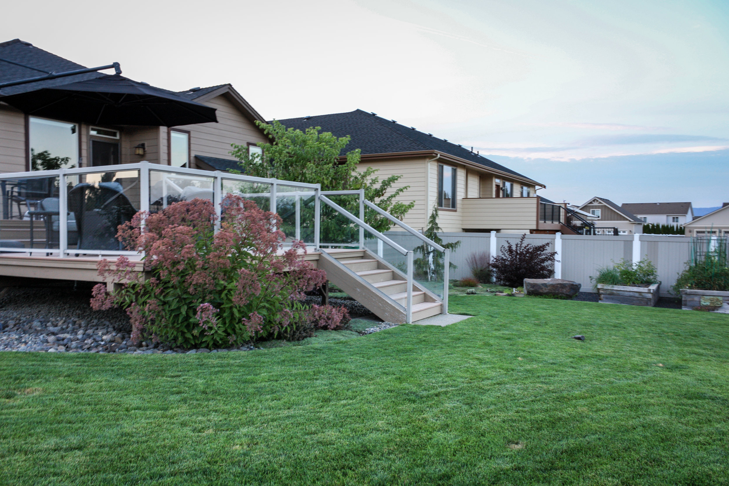 deck and landscaping in spokane valley