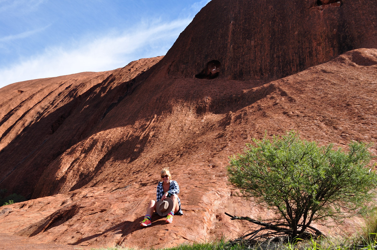 Solo driving through the australian outback