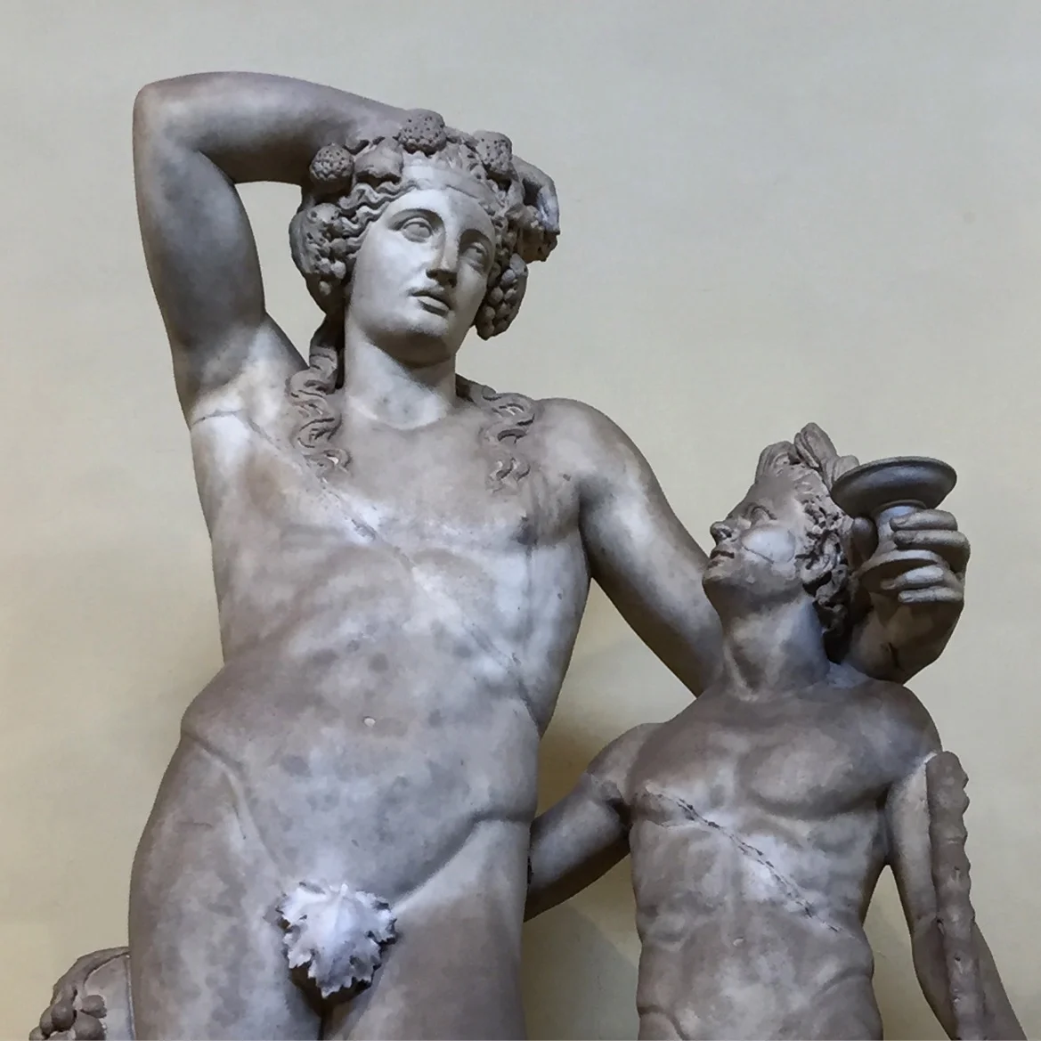 The Vatican tour includes the gallery of ancient Roman sculptures. Above: Roman god of wine, Bacchus (with what looks like a hangover! ;)