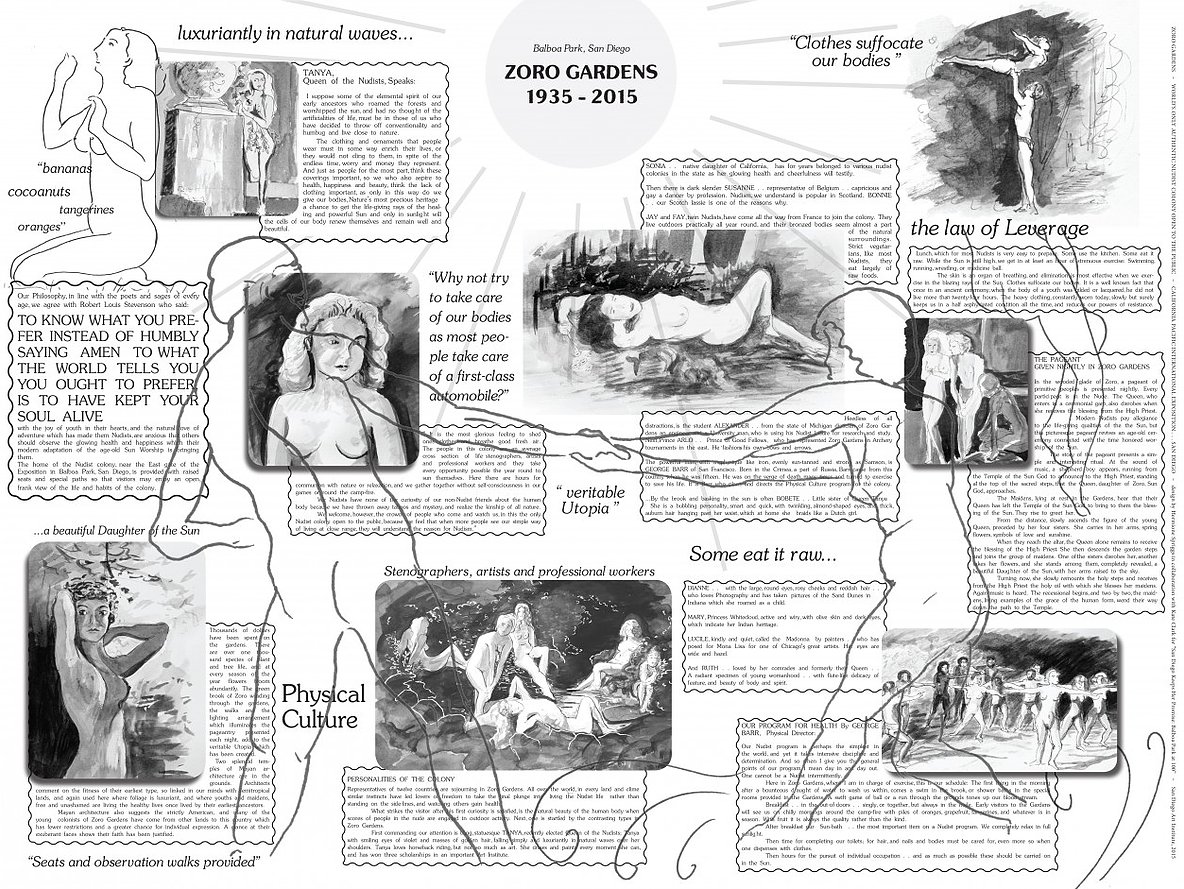 Nudist Broadside. Newsprint. Hermione Spriggs