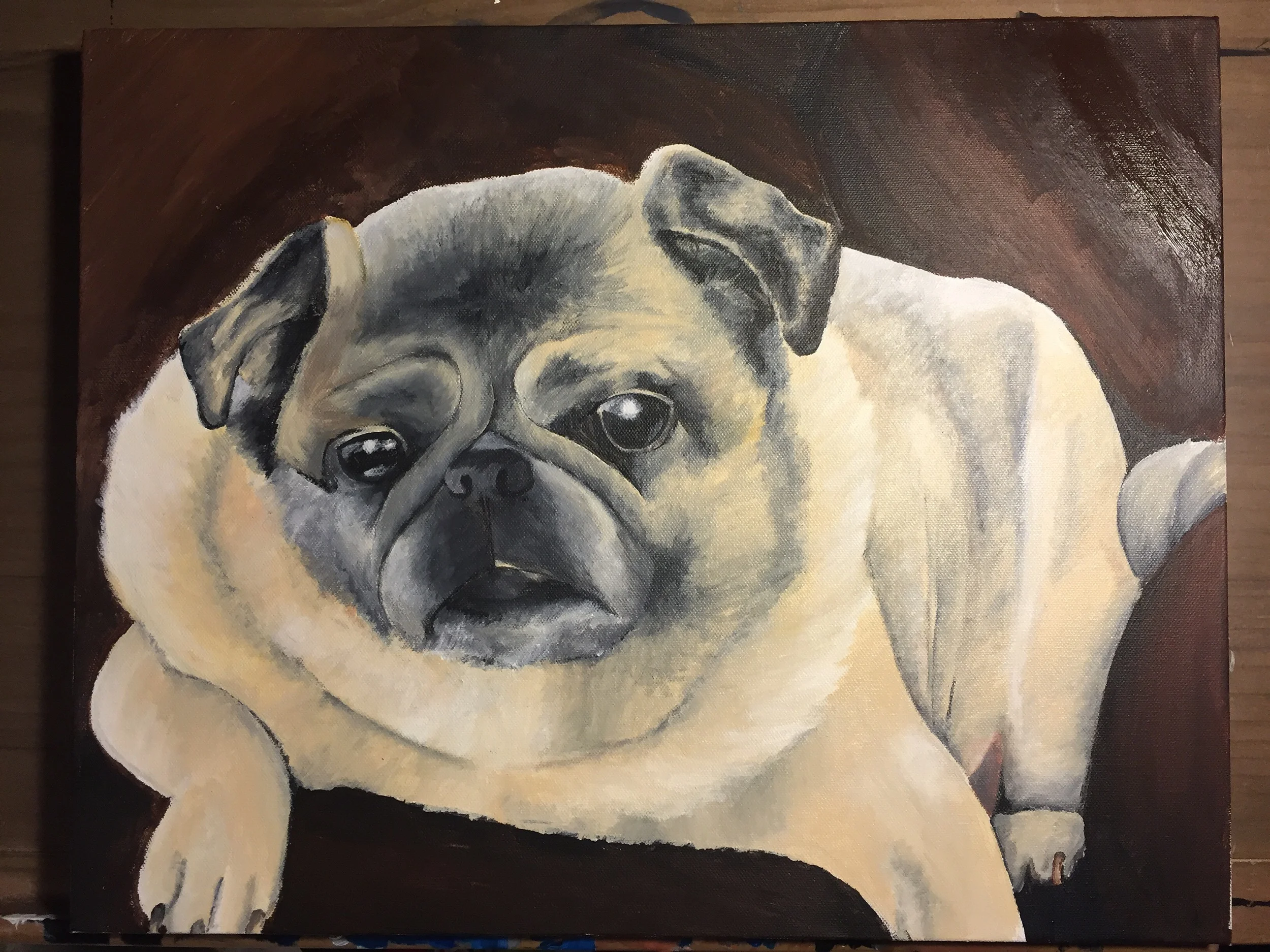 Pug 16x20