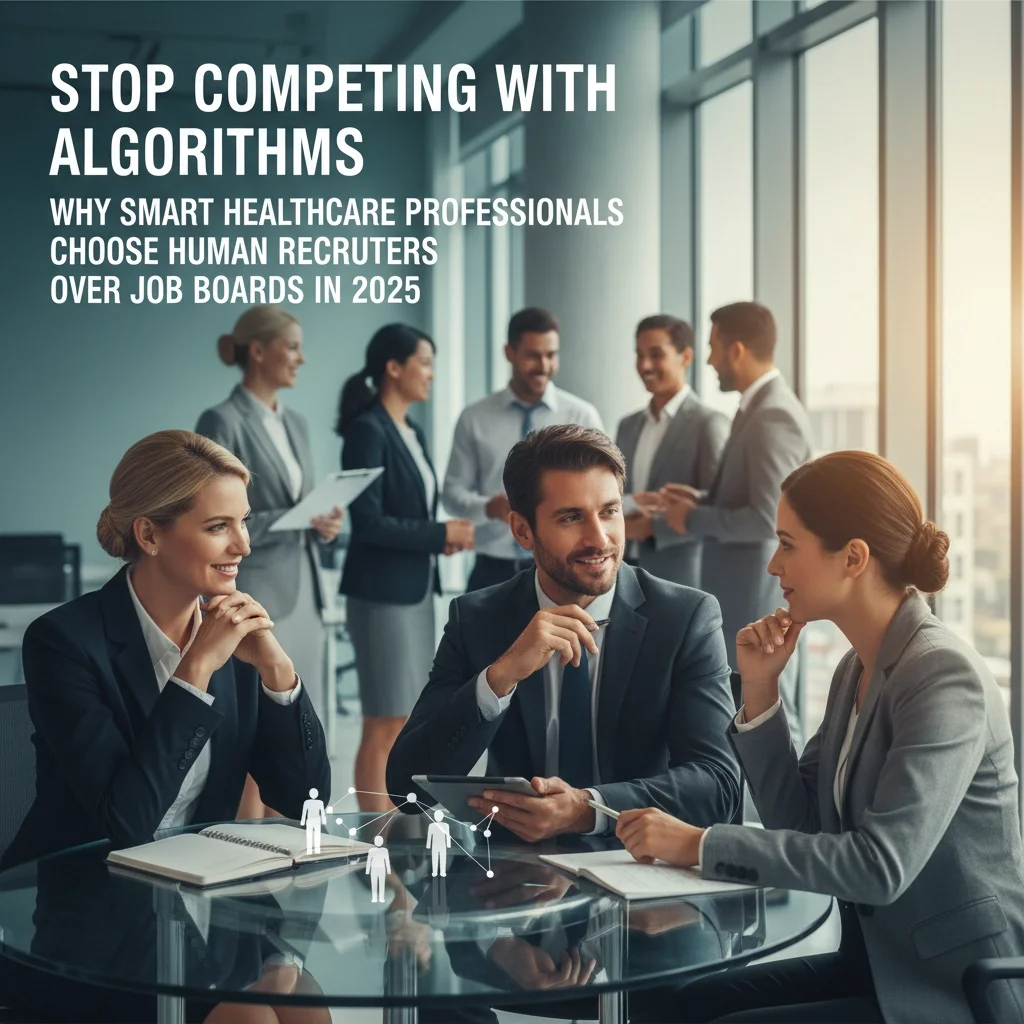 Stop Competing with Algorithms: Why Smart Healthcare Professionals Choose Human Recruiters Over Job Boards in 2025