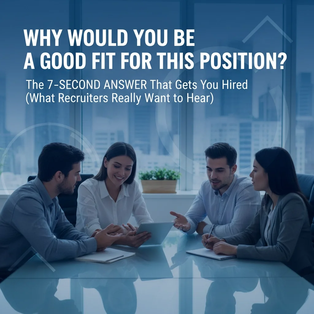 "Why Would You Be a Good Fit for This Position?" The 7-Second Answer That Gets You Hired (What Recruiters Really Want to Hear)