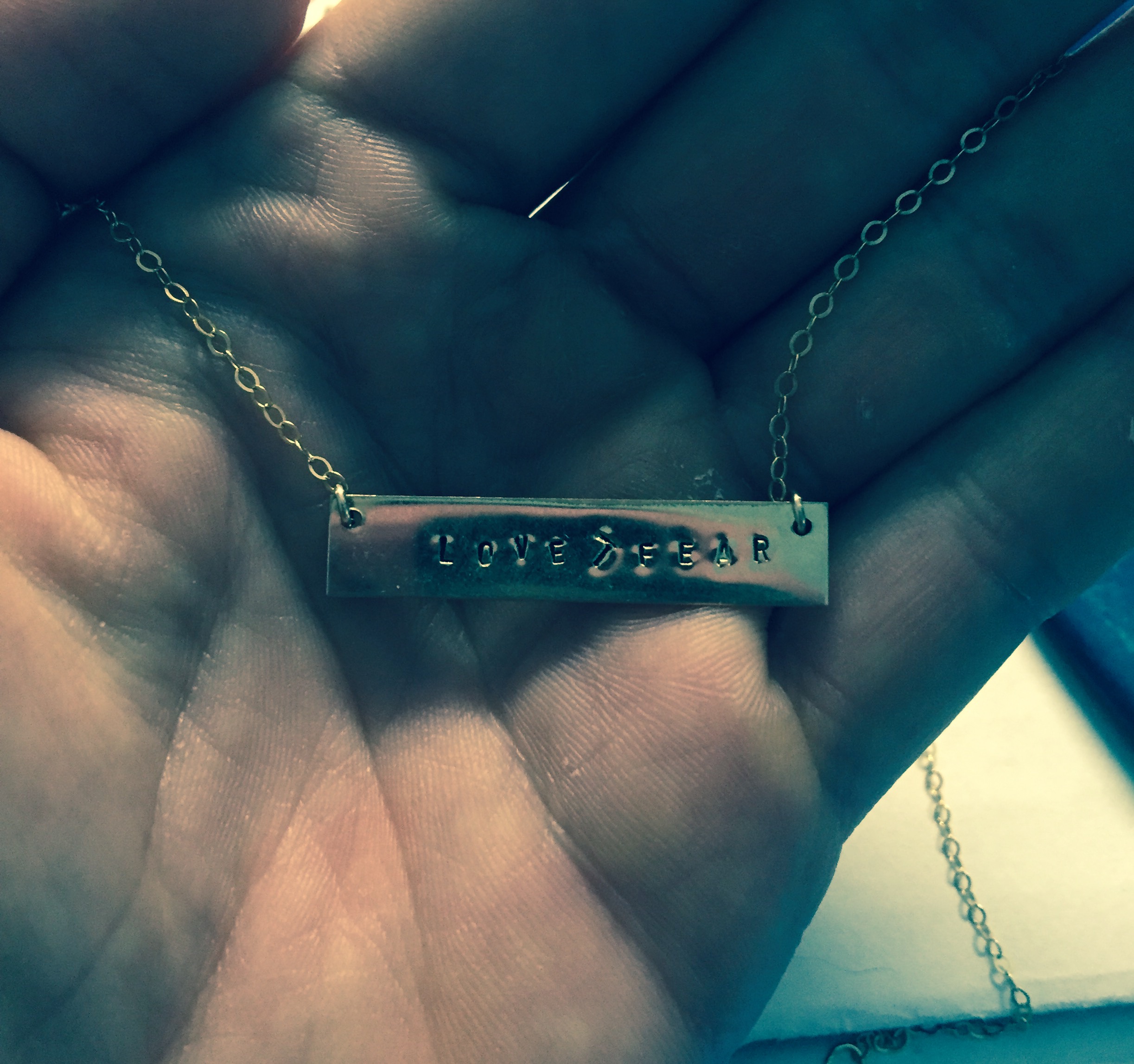 My necklace with a gentle reminder