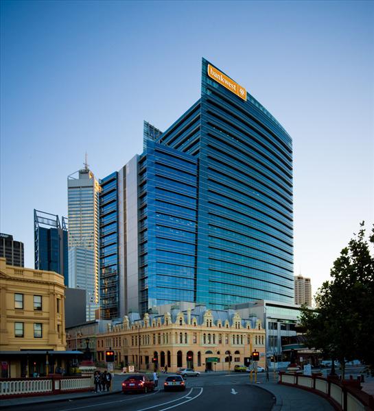 Raine Square, Perth CBD Raine Square involved the redevelopment of a whole city block in the heart of the Perth CBD into a 57,000sqm development that incorporates 45,000sqm of premium grade office space, retail - including the first Coles supermarket in the Perth CBD, bars, restaurants and two hotels.