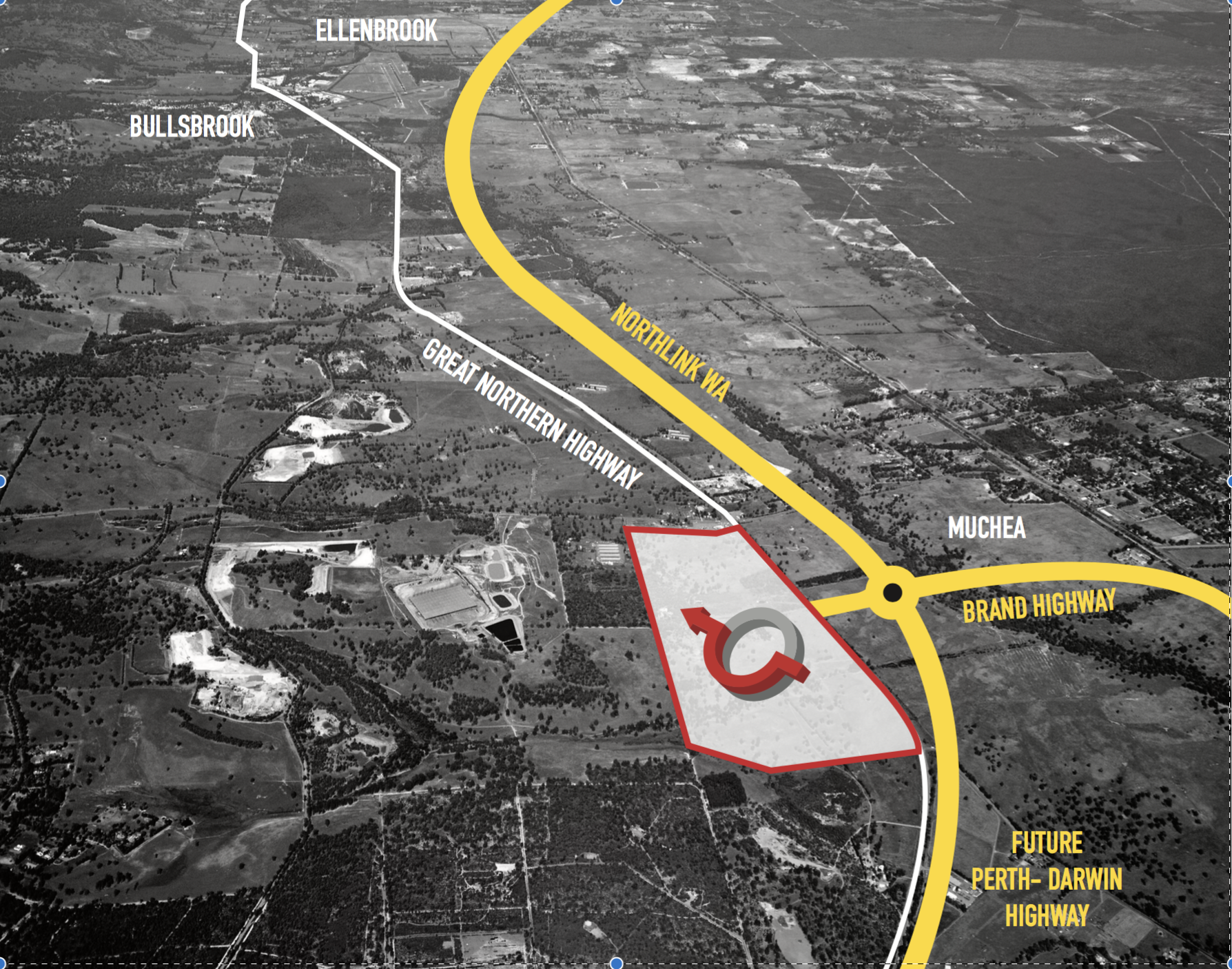 Muchea Industrial Estate Initiated in our Westbridge Property Group JV, this project involved the acquisition and rezoning to industrial of 150 hectares of land at the terminus of the future Perth to Darwin Hwy and adjacent a road train assembly area. The project was sold by Westbridge following rezoning in late 2015.