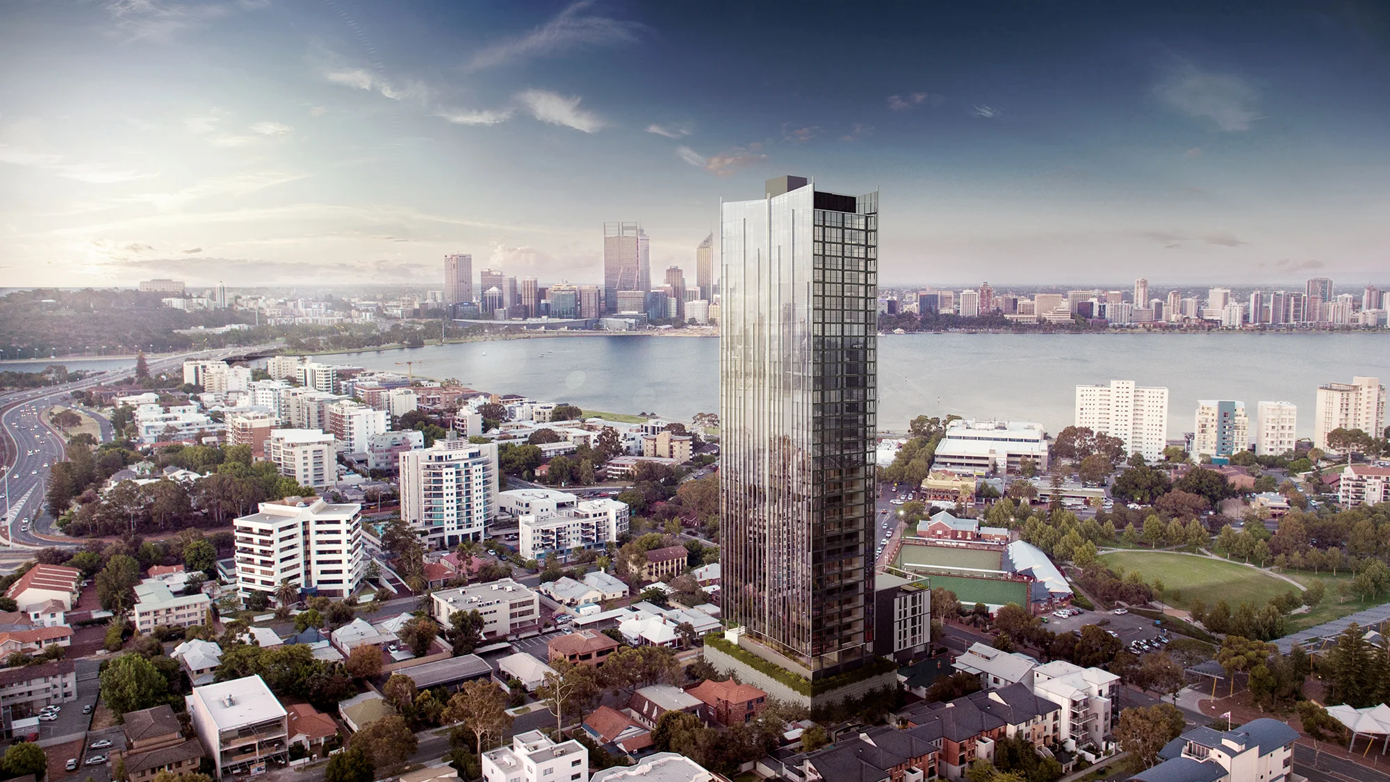 Glass House, South Perth Initiated in our Westbridge Property Group JV, this project involved the detailed design and approval of a 39 storey luxury apartment tower with 149 apartments and an adjoining 70 room boutique hotel. At the time of the approval in February 2015, Glass House was the tallest building approved outside of the Perth CBD. The project is being developed by Sirona Capital, our joint venture partners in Westbridge.