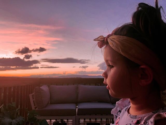 We moved into the house I kept having dreams about. Where the sun sets in slow motion behind the mountains in our backyard. And my daughter with a top knot wants to watch it every night. I like to think she gets that from me. But I have changed a lit