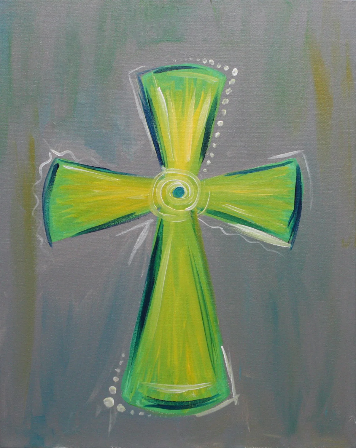 Green Cross Painting