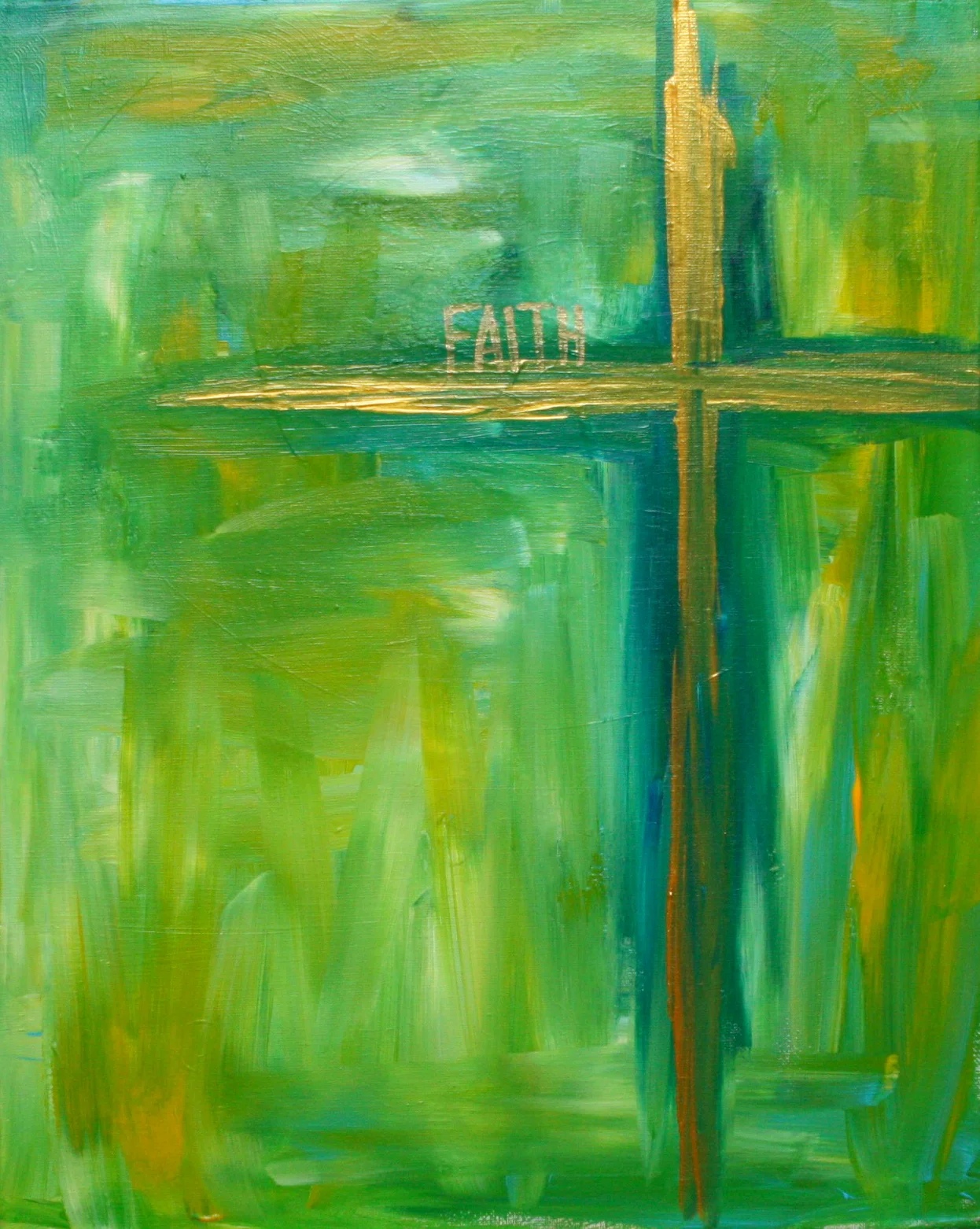 Abstract Faith Cross
